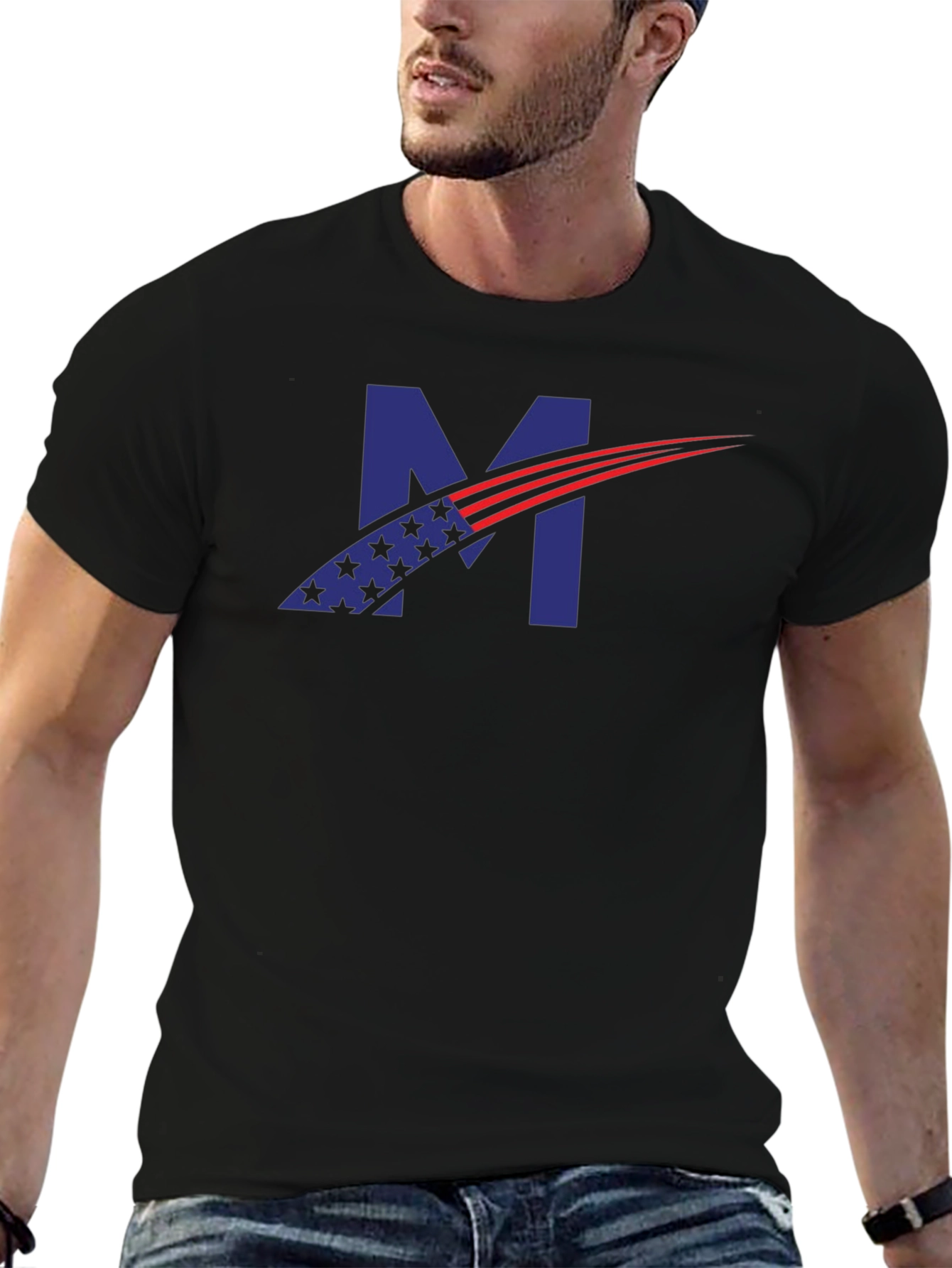 Patriotic M Graphic T-Shirt