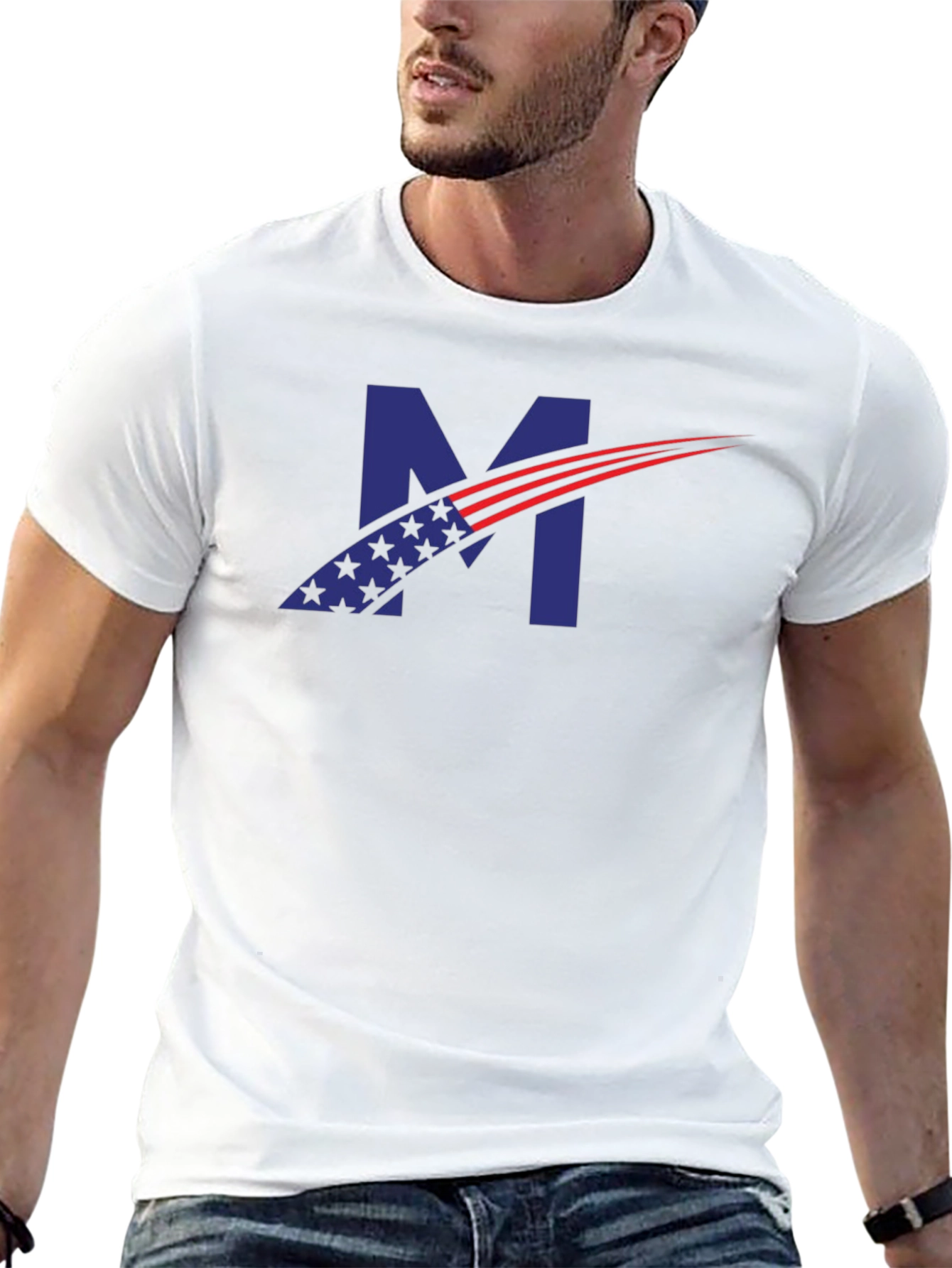 Patriotic M Graphic T-Shirt