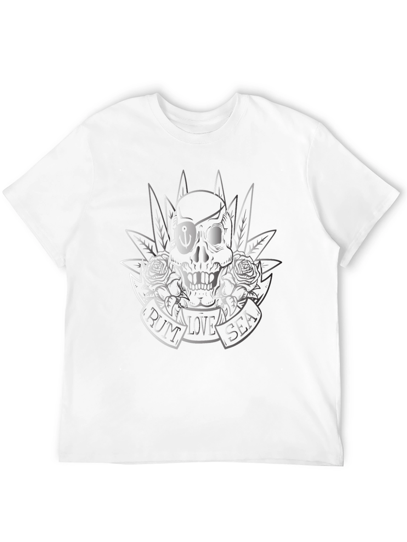 Skull Pirate T-Shirt - Rum Love Sea