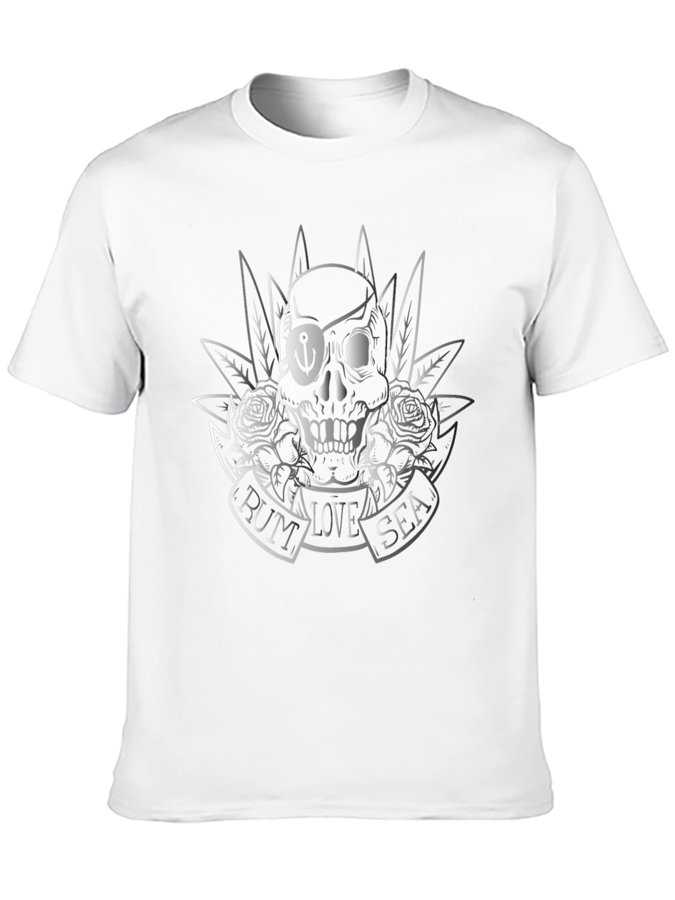 Skull Pirate T-Shirt - Rum Love Sea