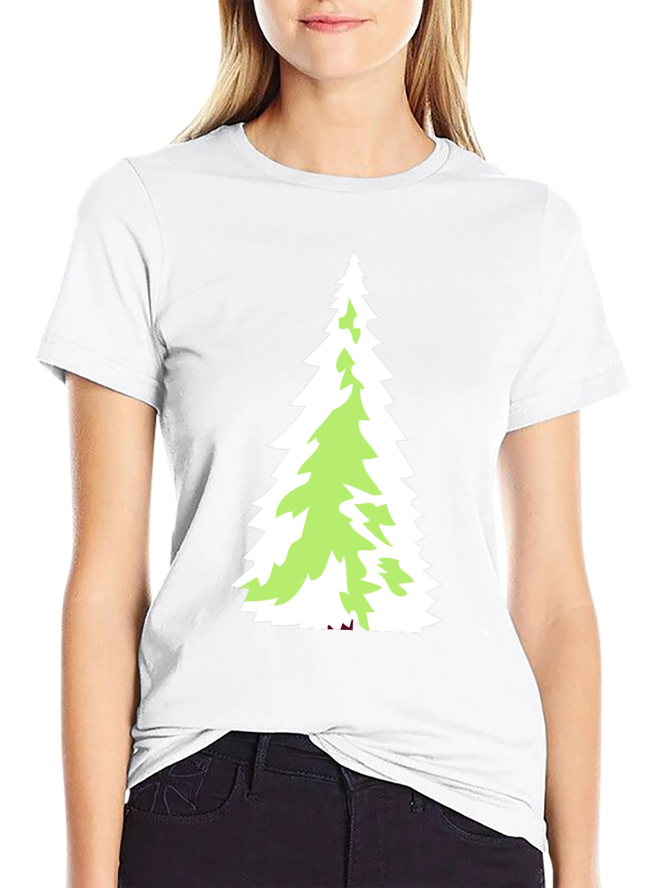 Festive Christmas Tree Graphic Tee - Holiday Style