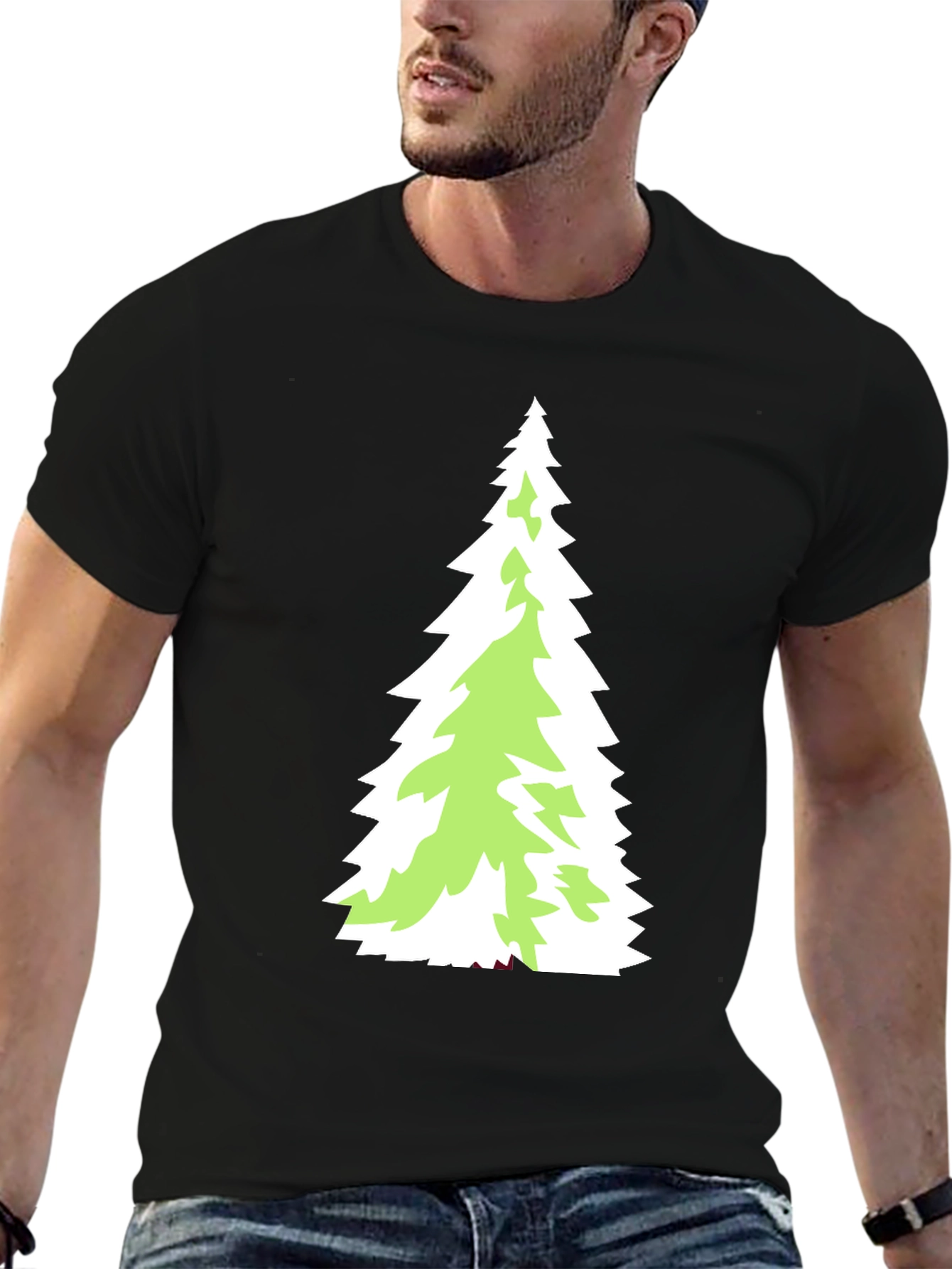 Festive Christmas Tree Graphic Tee - Holiday Style