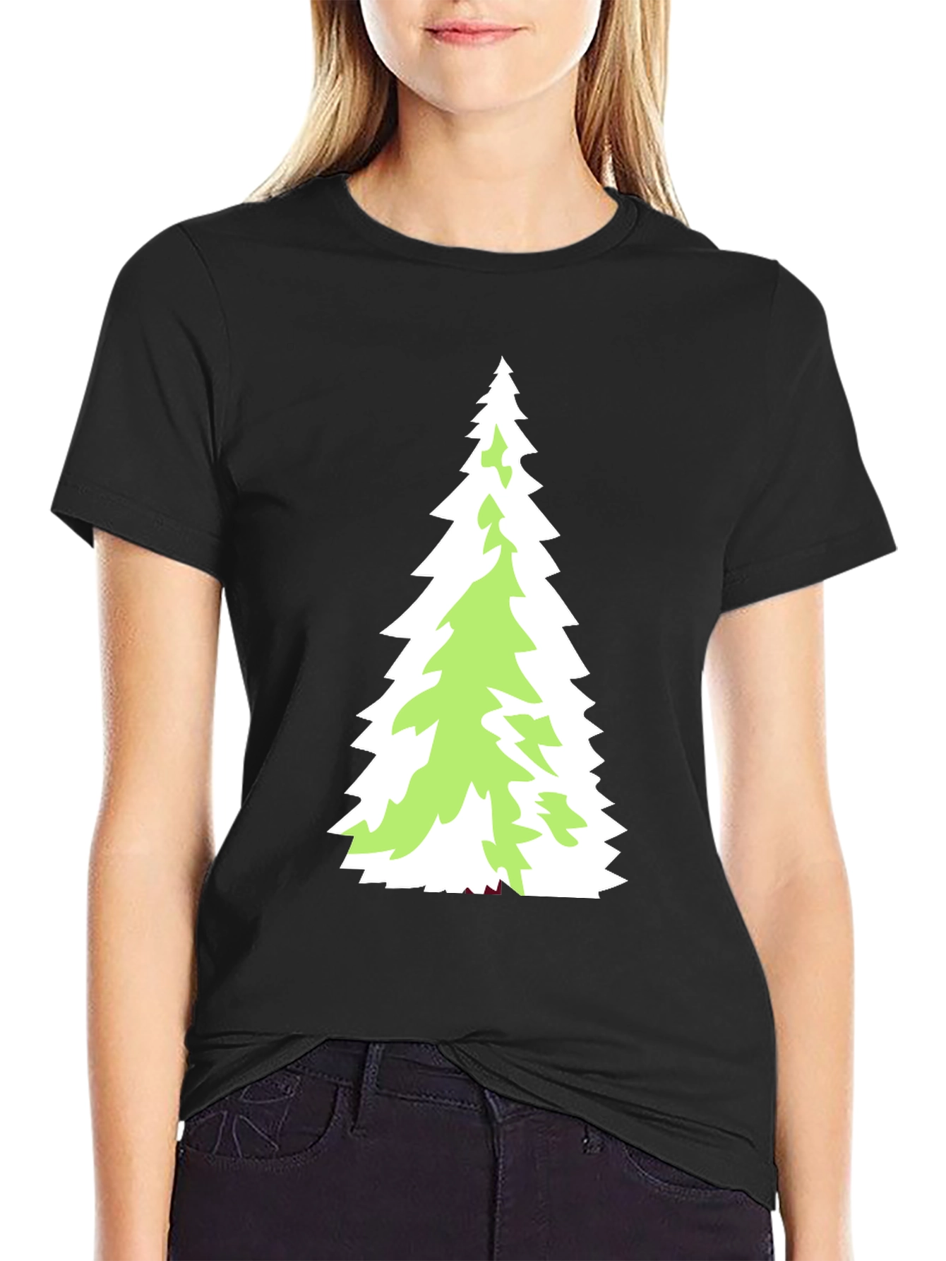 Festive Christmas Tree Graphic Tee - Holiday Style