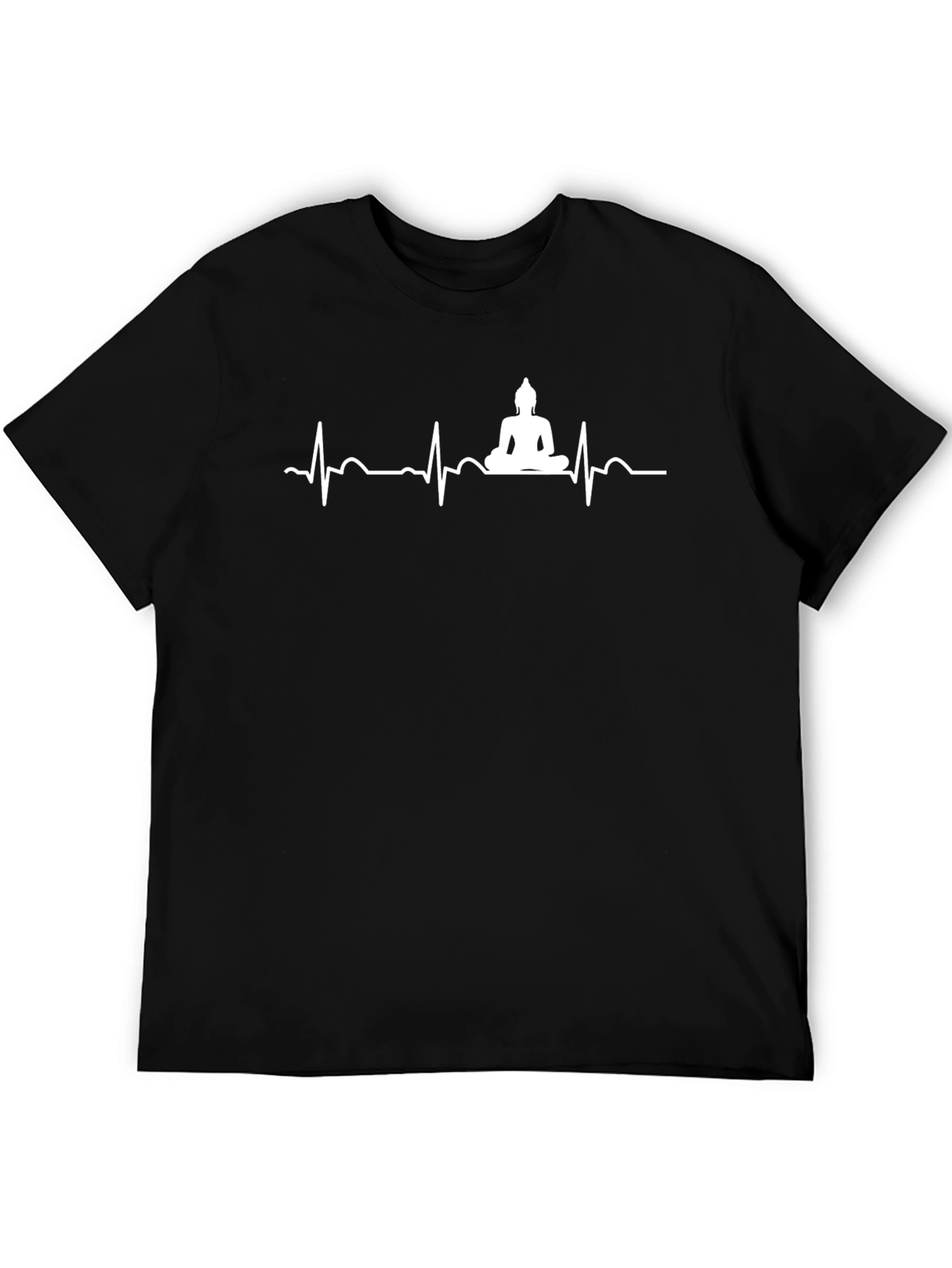 Buddha Heartbeat Graphic T-Shirt - Meditative Style
