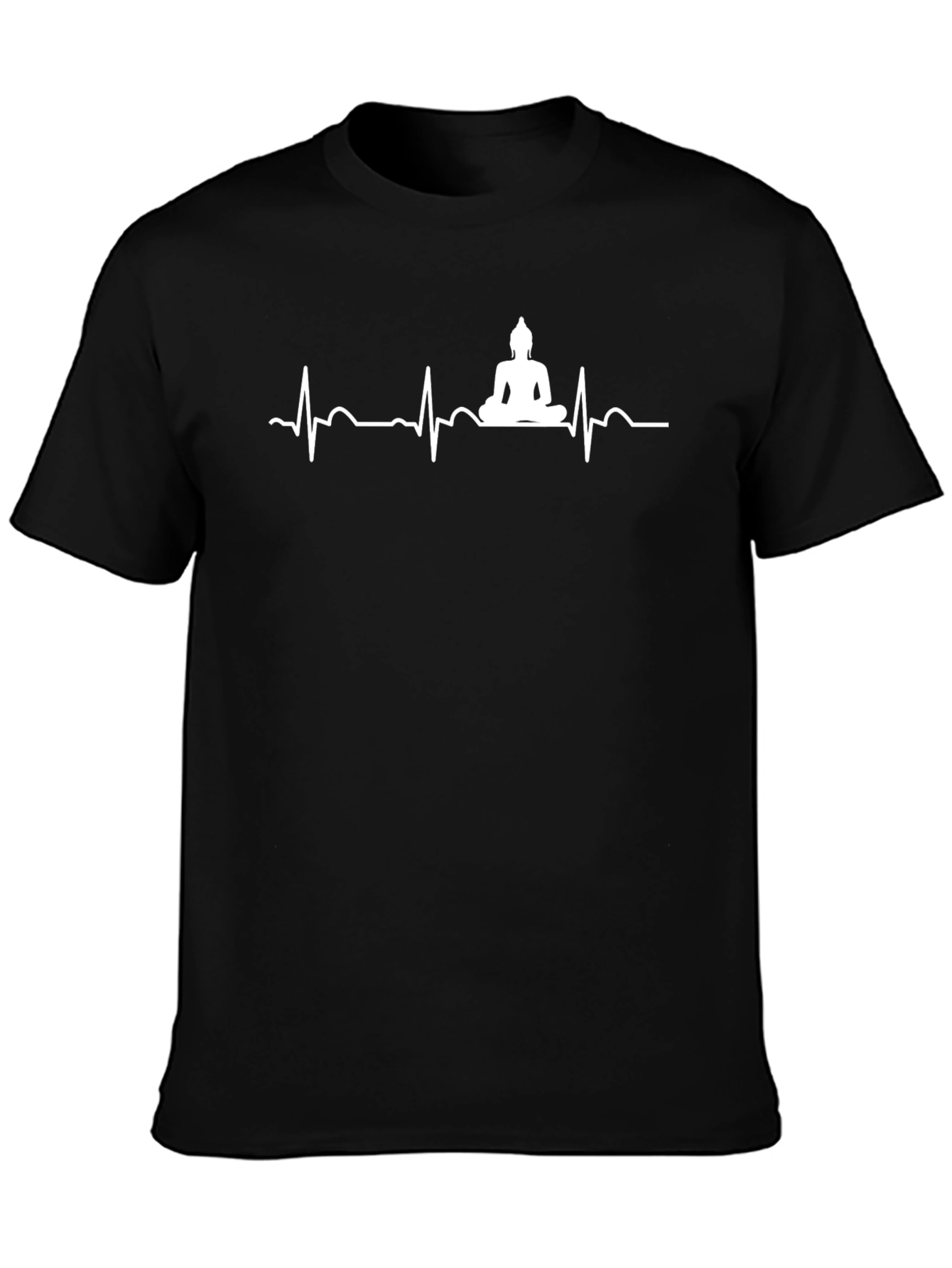 Buddha Heartbeat Graphic T-Shirt - Meditative Style