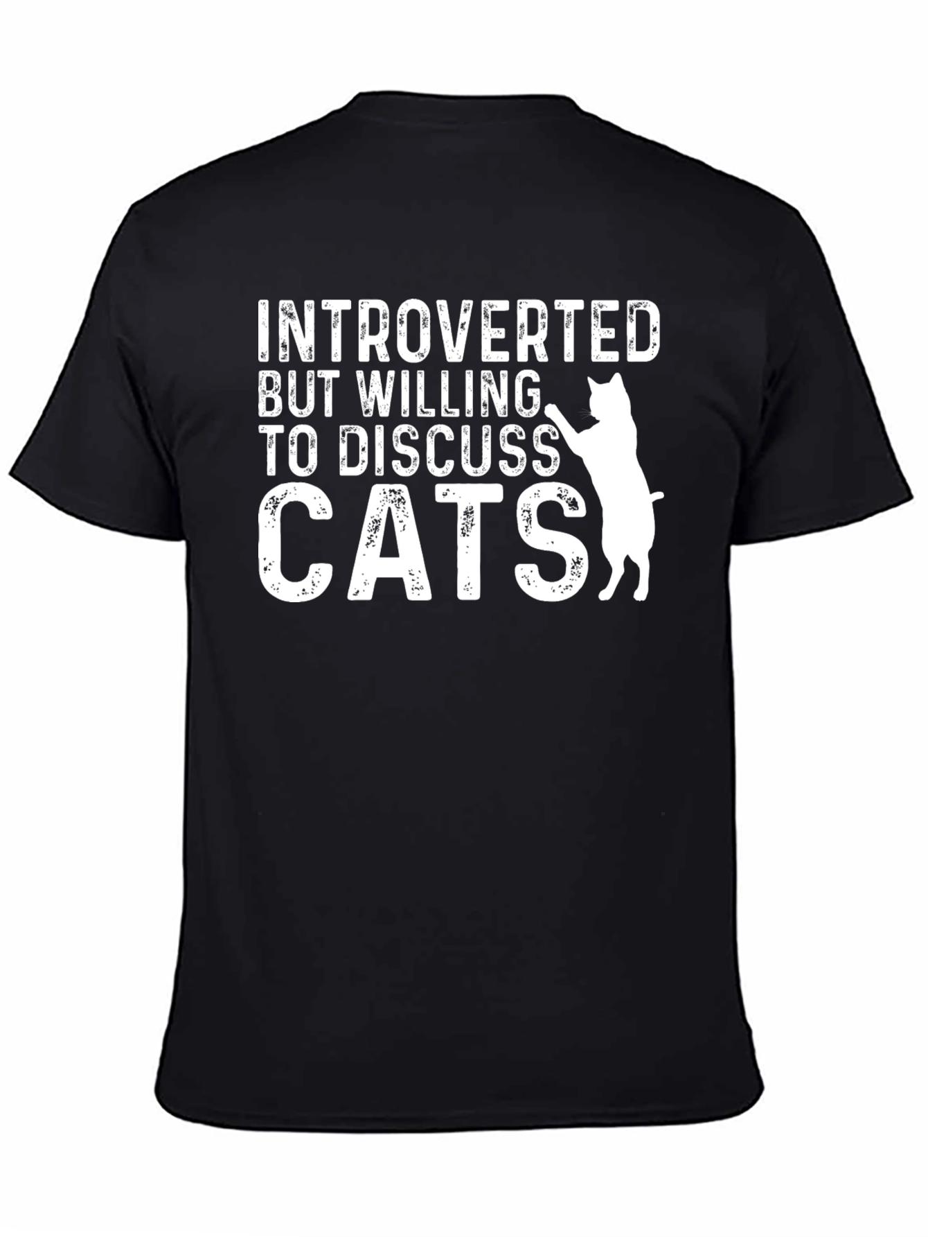 Introverted Cat Lover T-Shirt - Discuss Cats