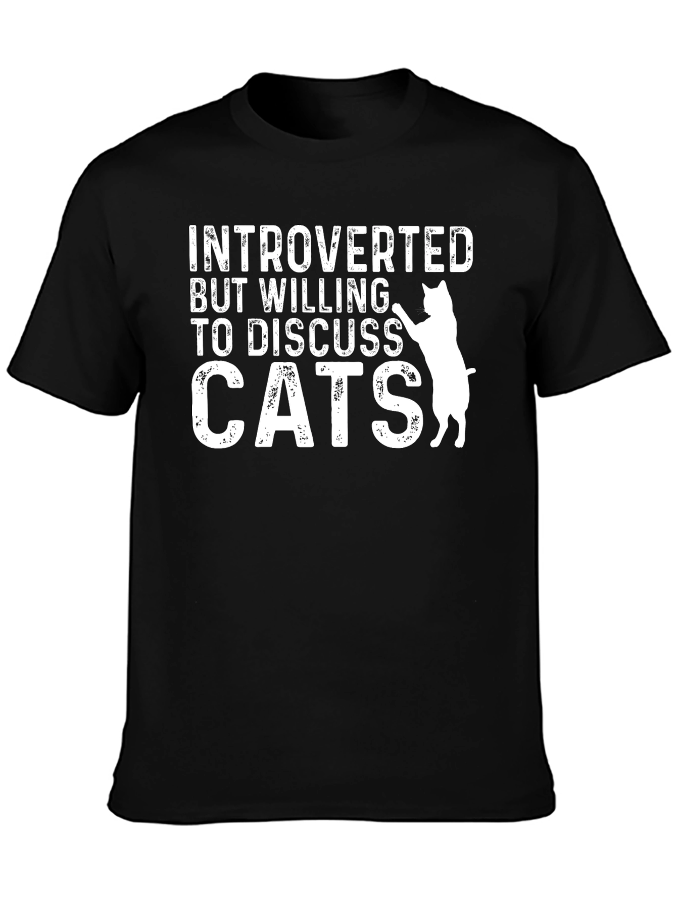 Introverted Cat Lover T-Shirt - Discuss Cats