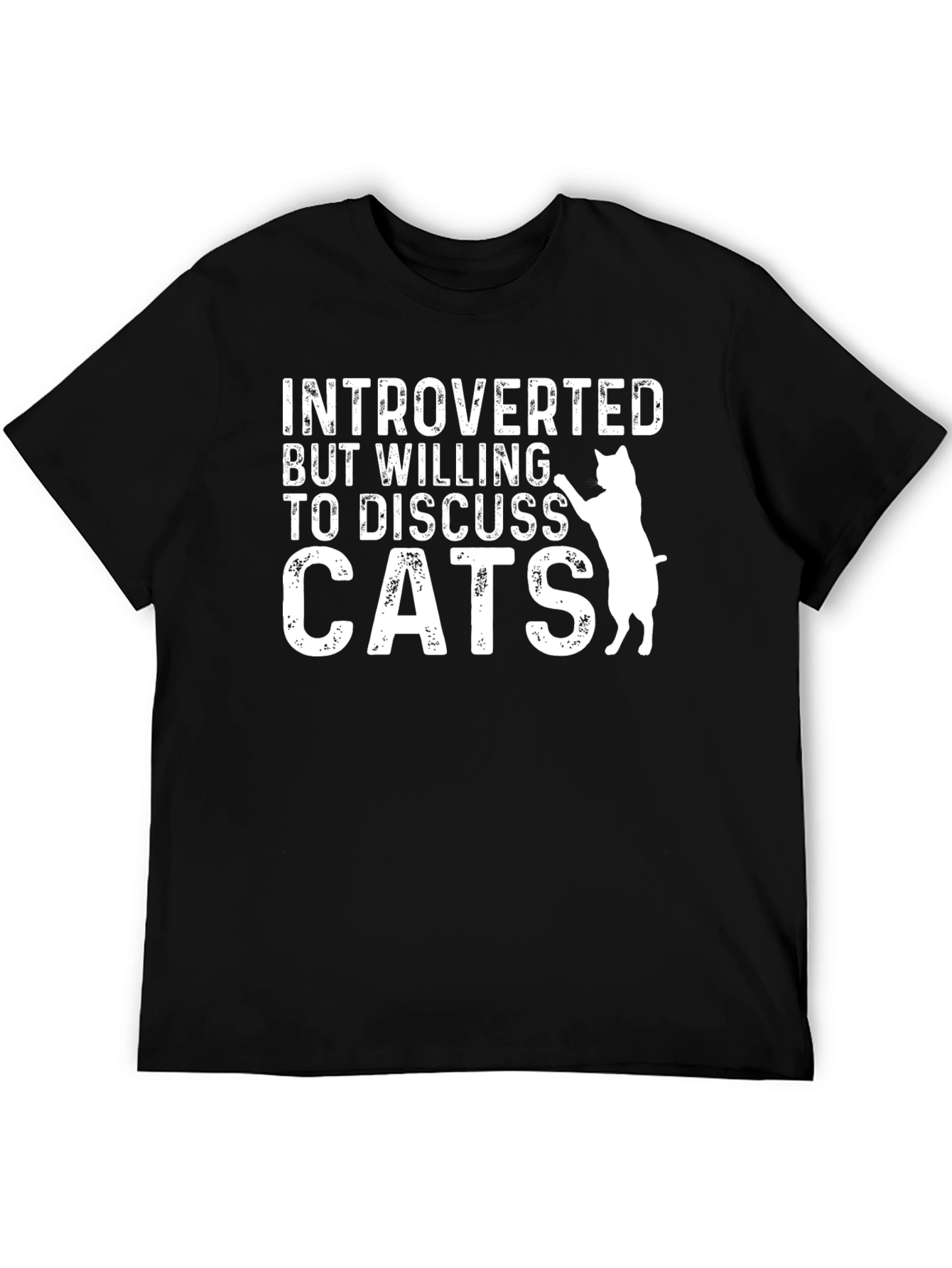 Introverted Cat Lover T-Shirt - Discuss Cats