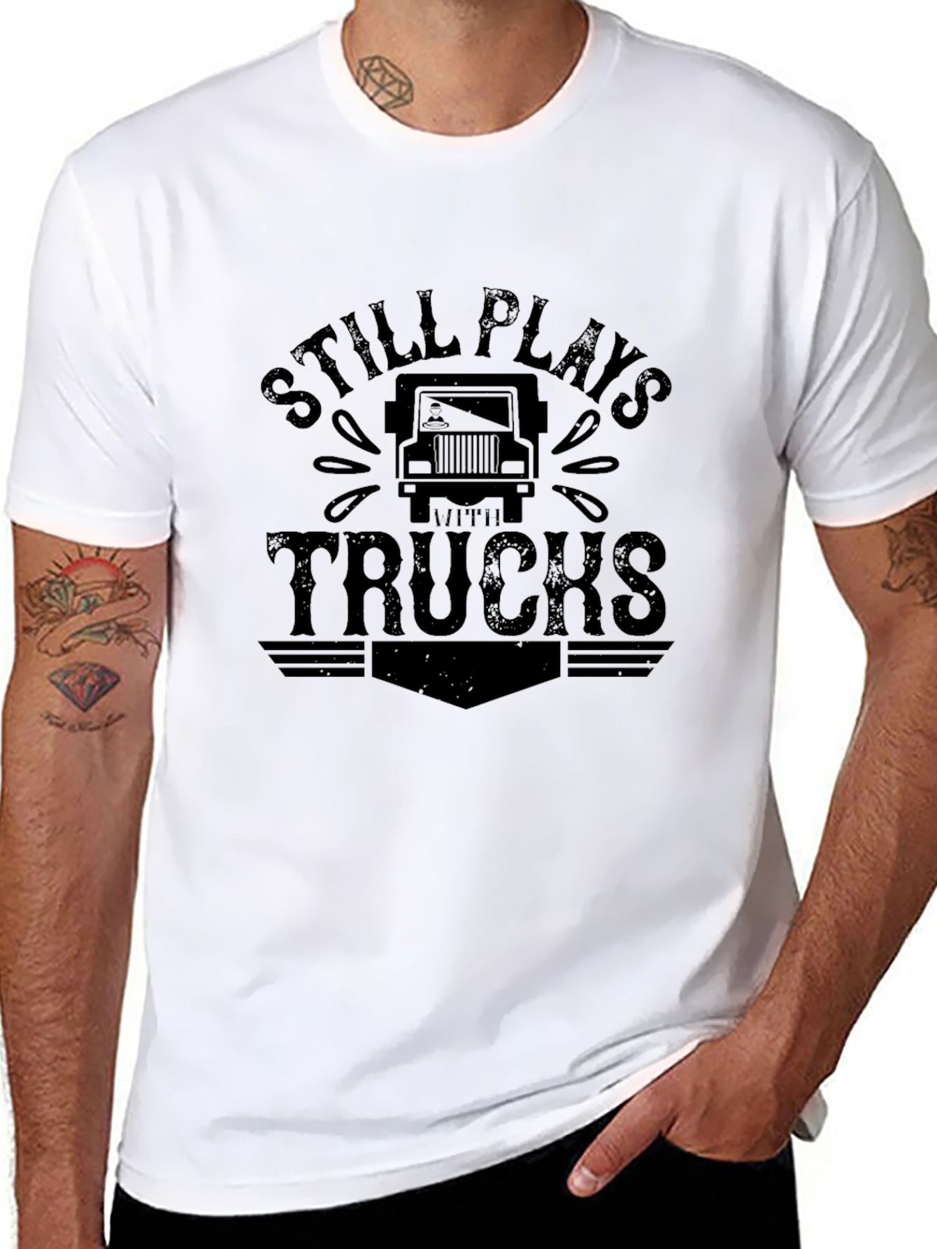 Still Plays With Trucks Graphic Tee