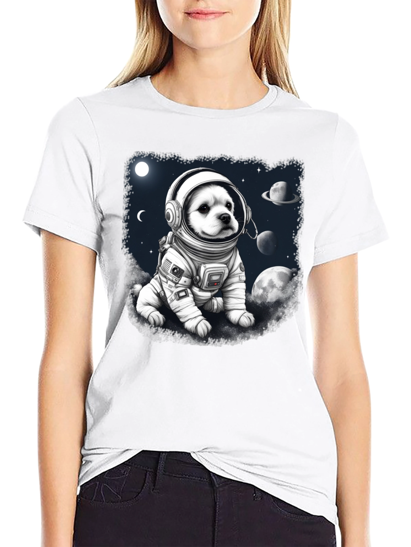 Dog Astronaut Graphic T-Shirt