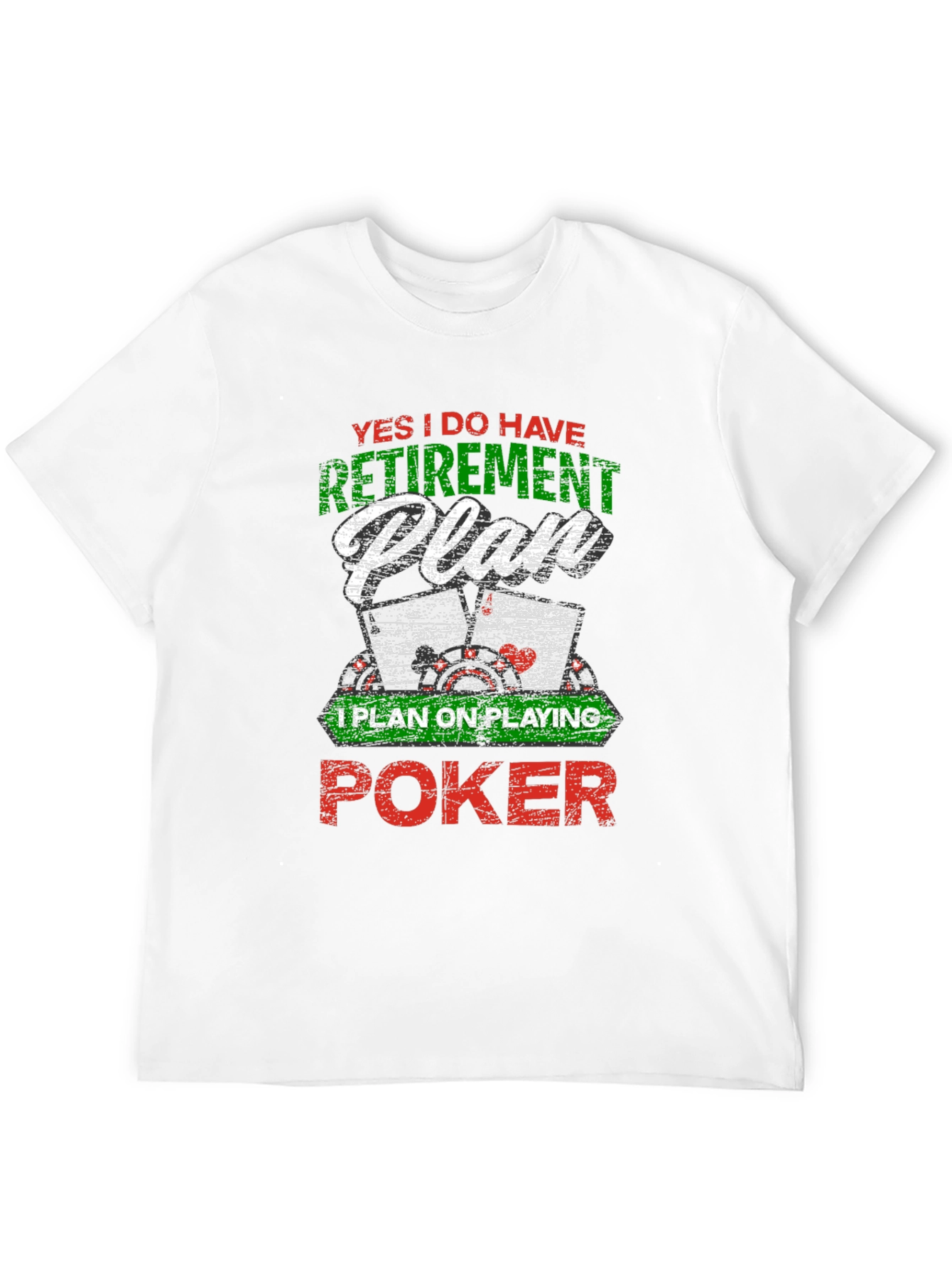 Retirement Plan Poker Graphic Tee - Black