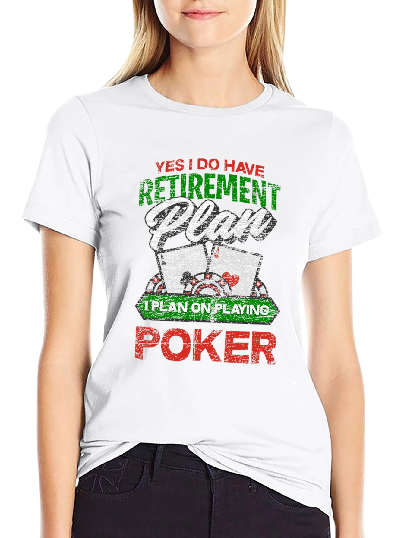 Retirement Plan Poker Graphic Tee - Black