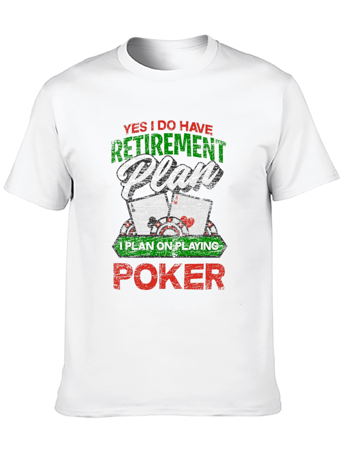 Retirement Plan Poker Graphic Tee - Black