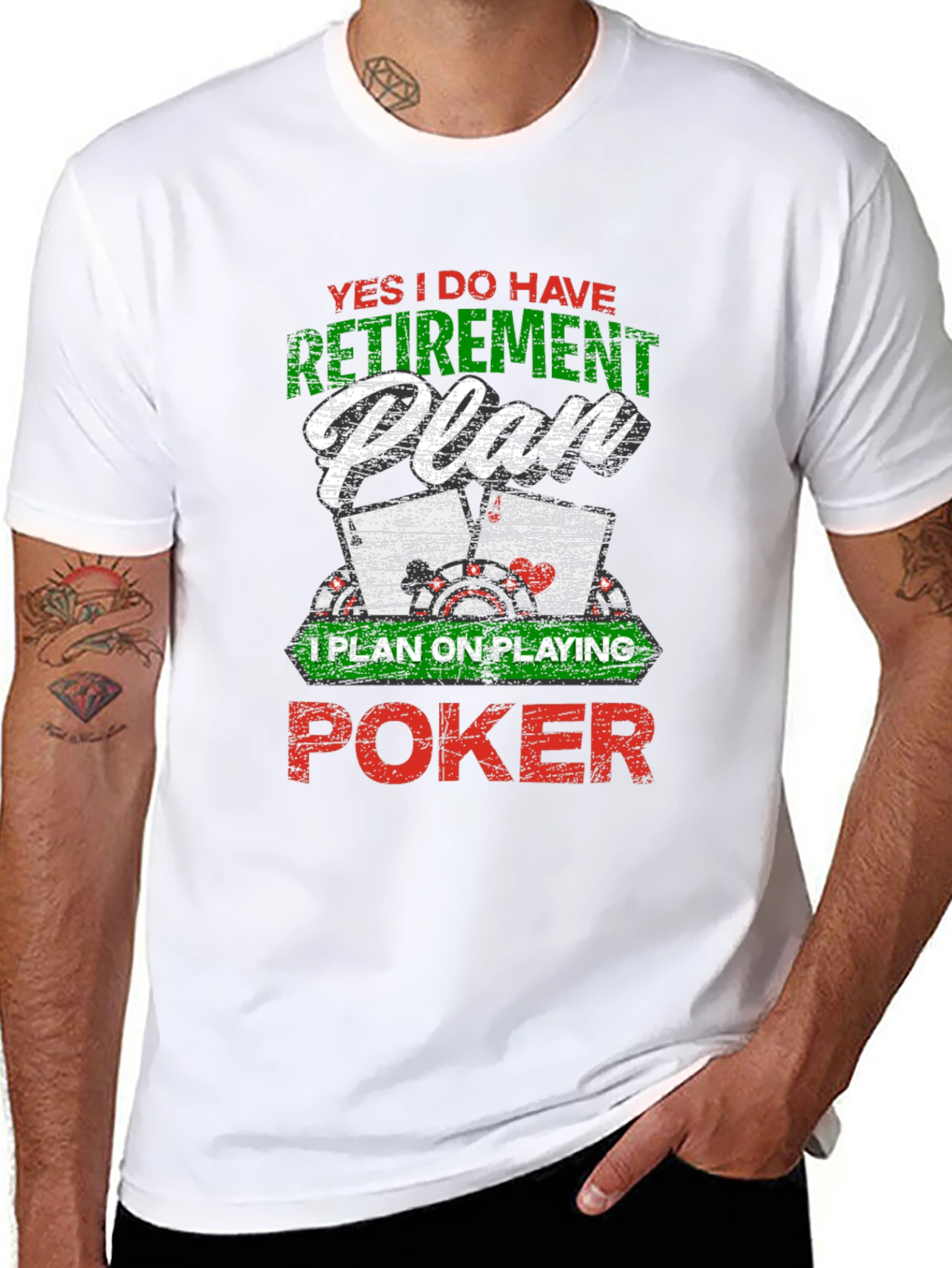 Retirement Plan Poker Graphic Tee - Black