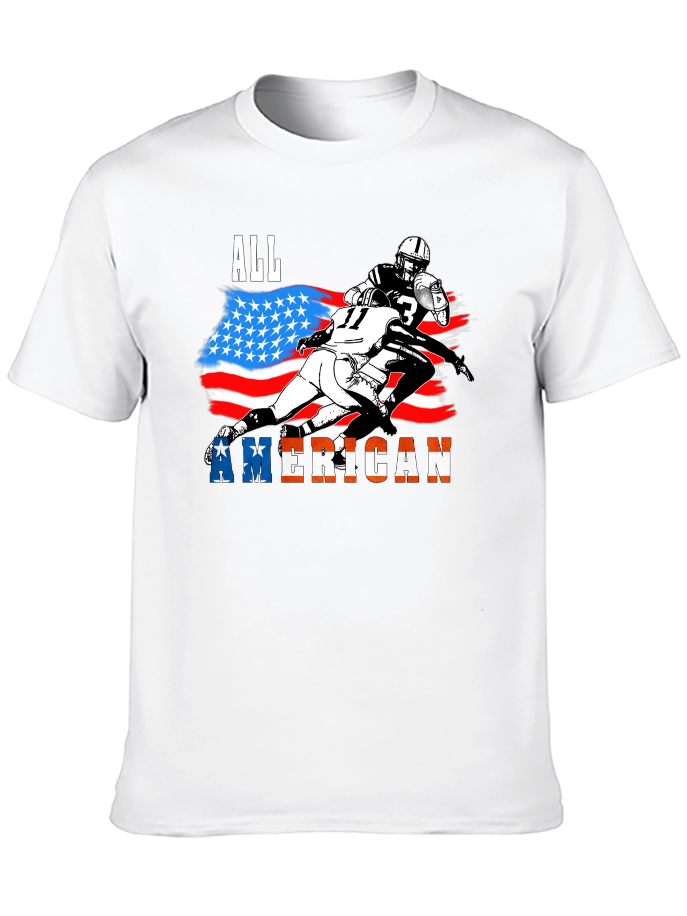 All American Football Graphic T-Shirt