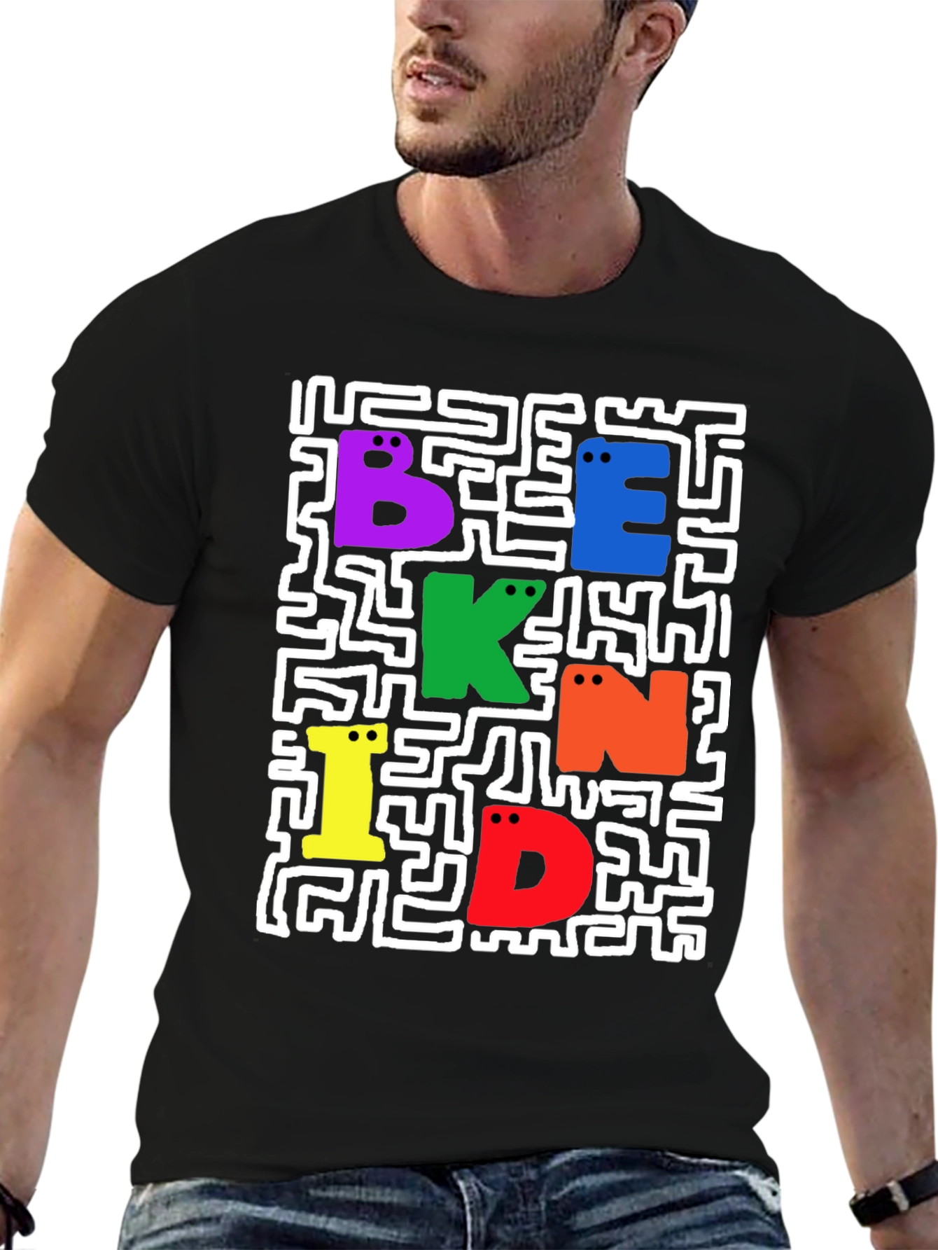 Be Kind Graphic Tee - Black Casual T-Shirt