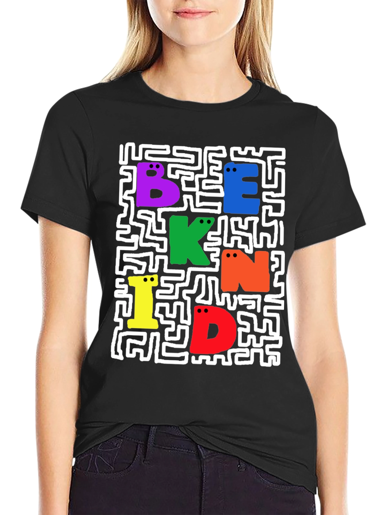 Be Kind Graphic Tee - Black Casual T-Shirt