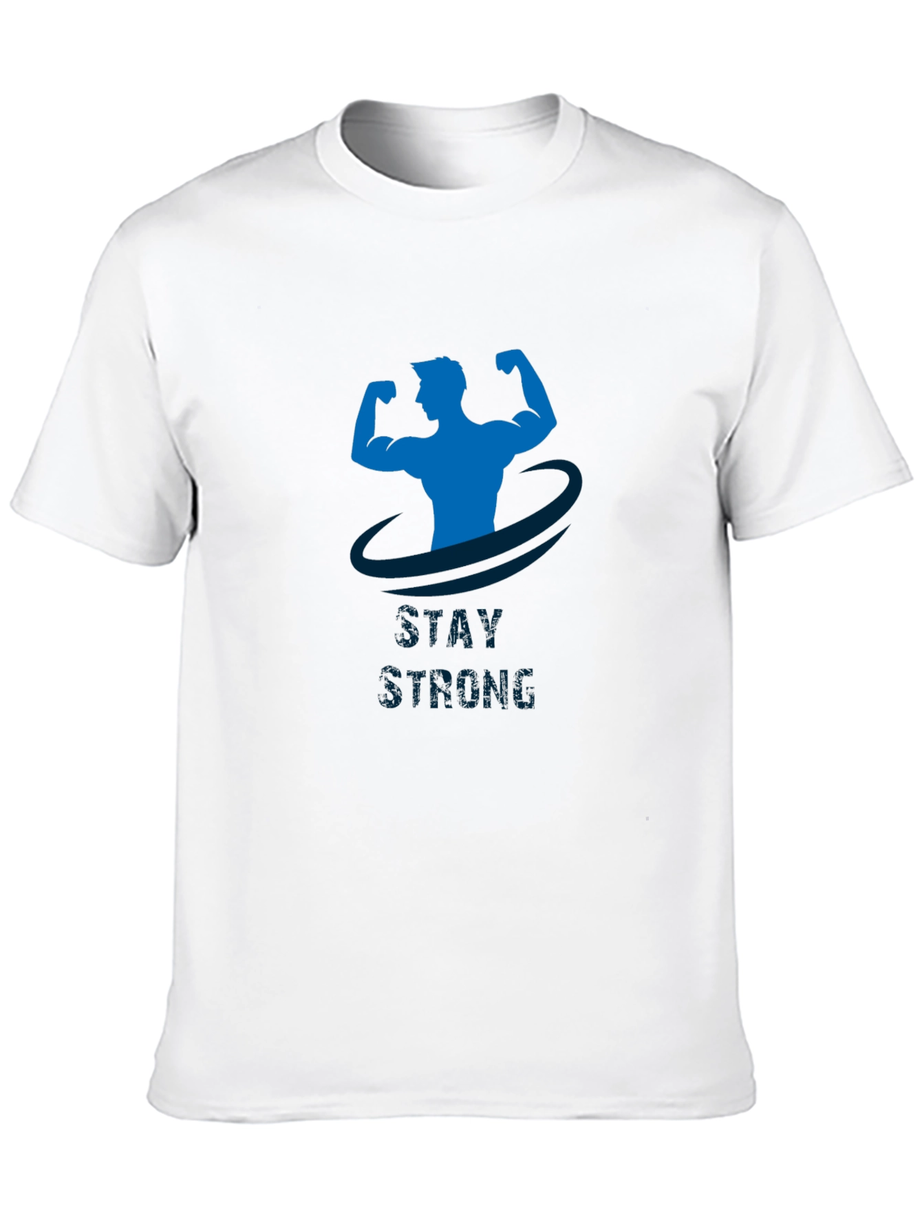 Stay Strong Graphic Tee - Black Cotton T-Shirt