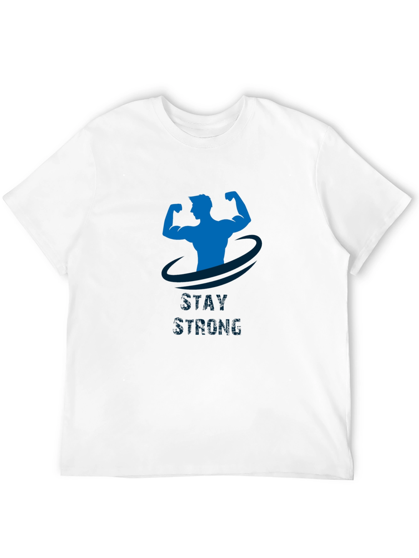 Stay Strong Graphic Tee - Black Cotton T-Shirt