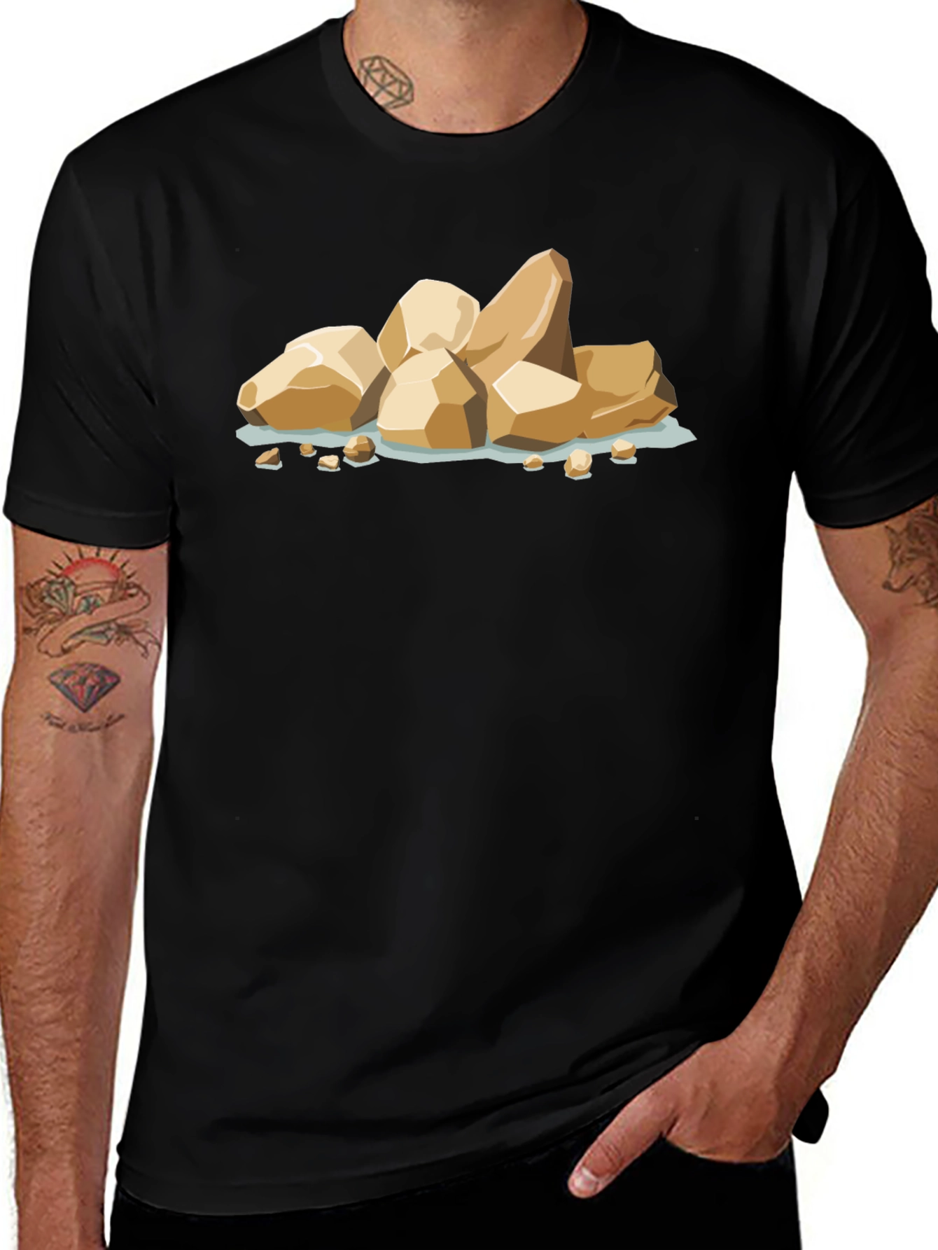 Cartoon Rock Pile Graphic Tee