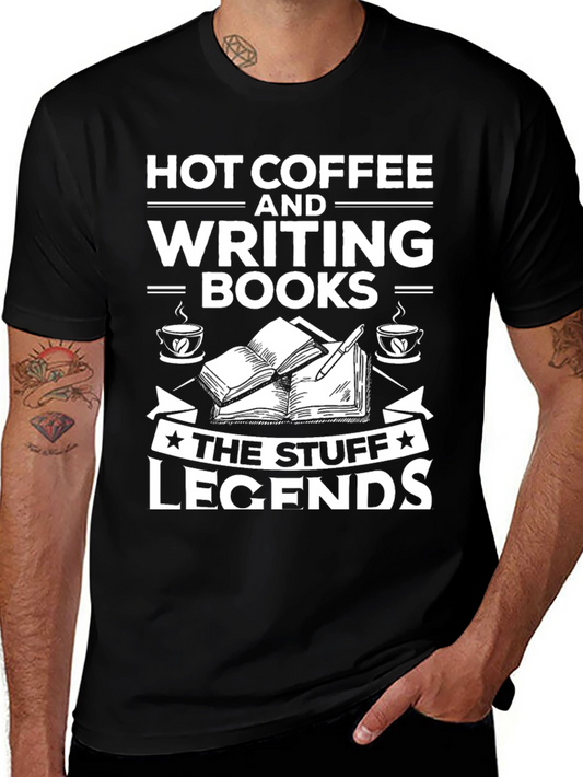 Hot Coffee & Writing Books T-Shirt