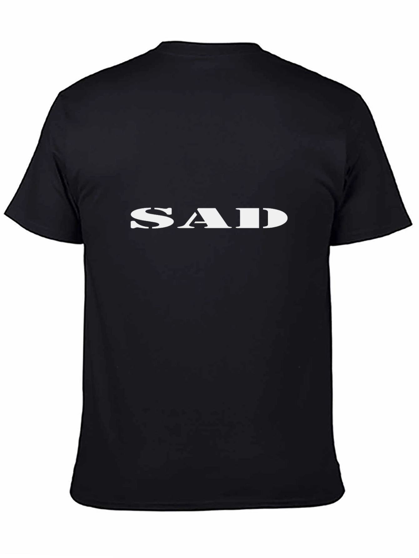 Black T-Shirt with Bold SAD Print