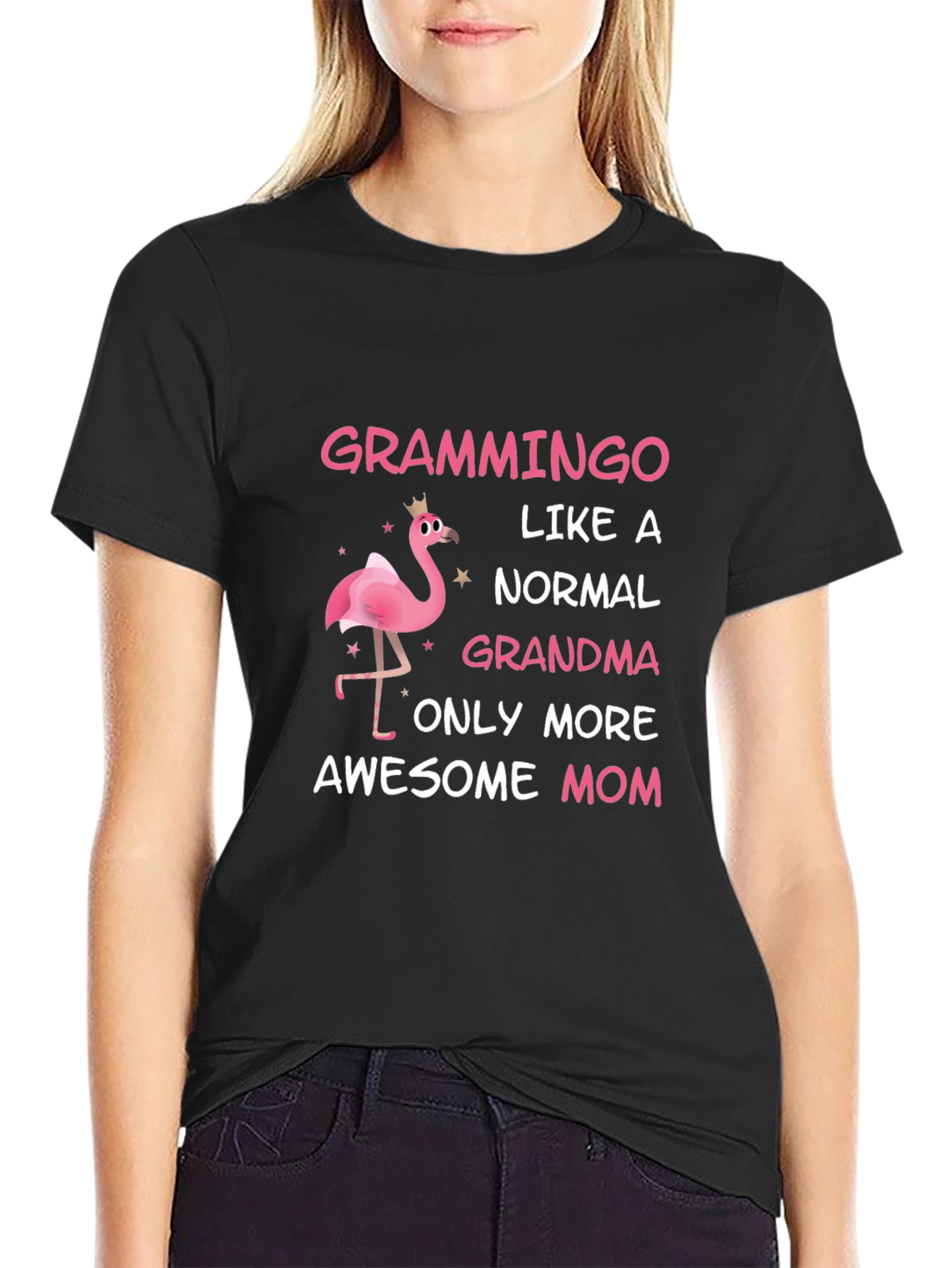 Grammingo T-Shirt - Awesome Grandma Flamingo Tee