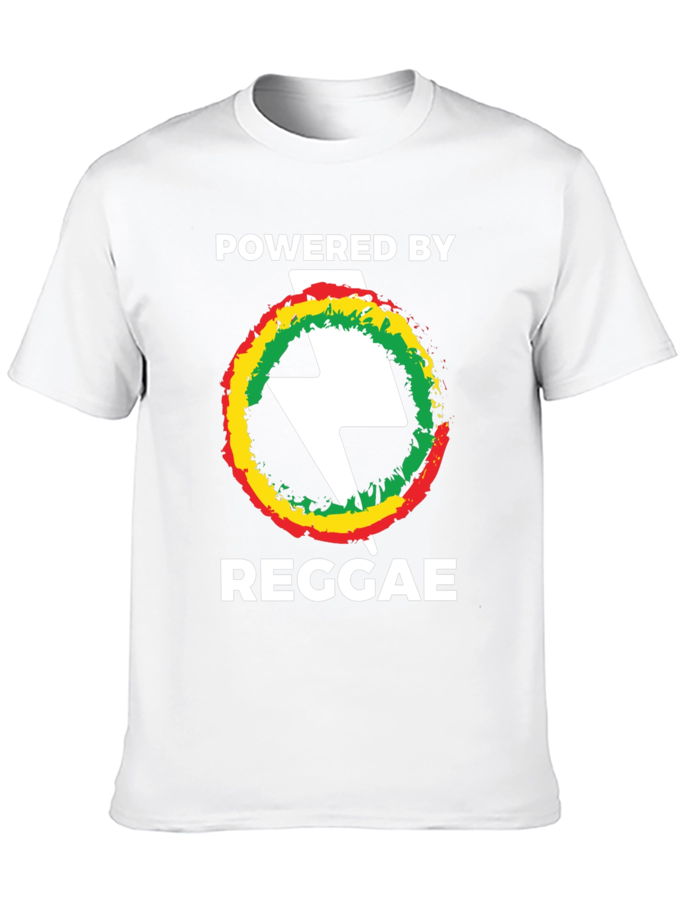 Powered By Reggae T-Shirt Black Cotton