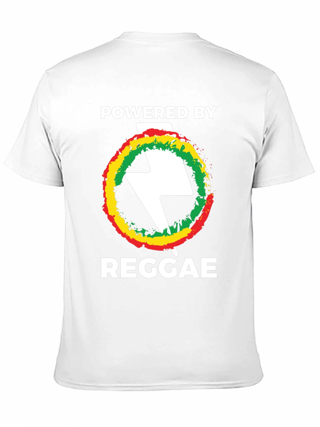 Powered By Reggae T-Shirt Black Cotton