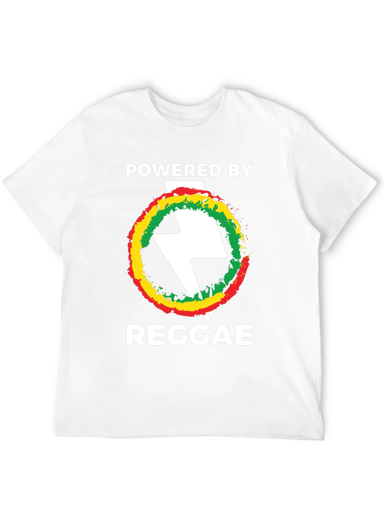 Powered By Reggae T-Shirt Black Cotton