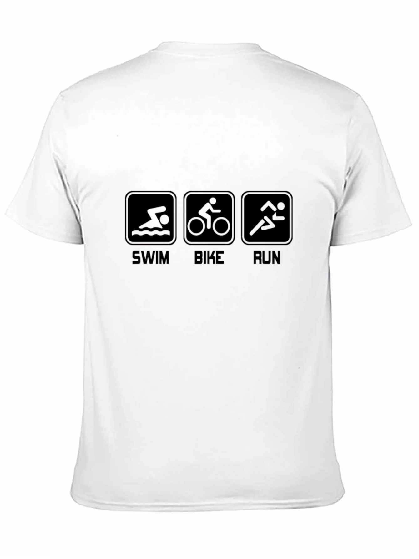 Triathlon Swim Bike Run Black T-Shirt