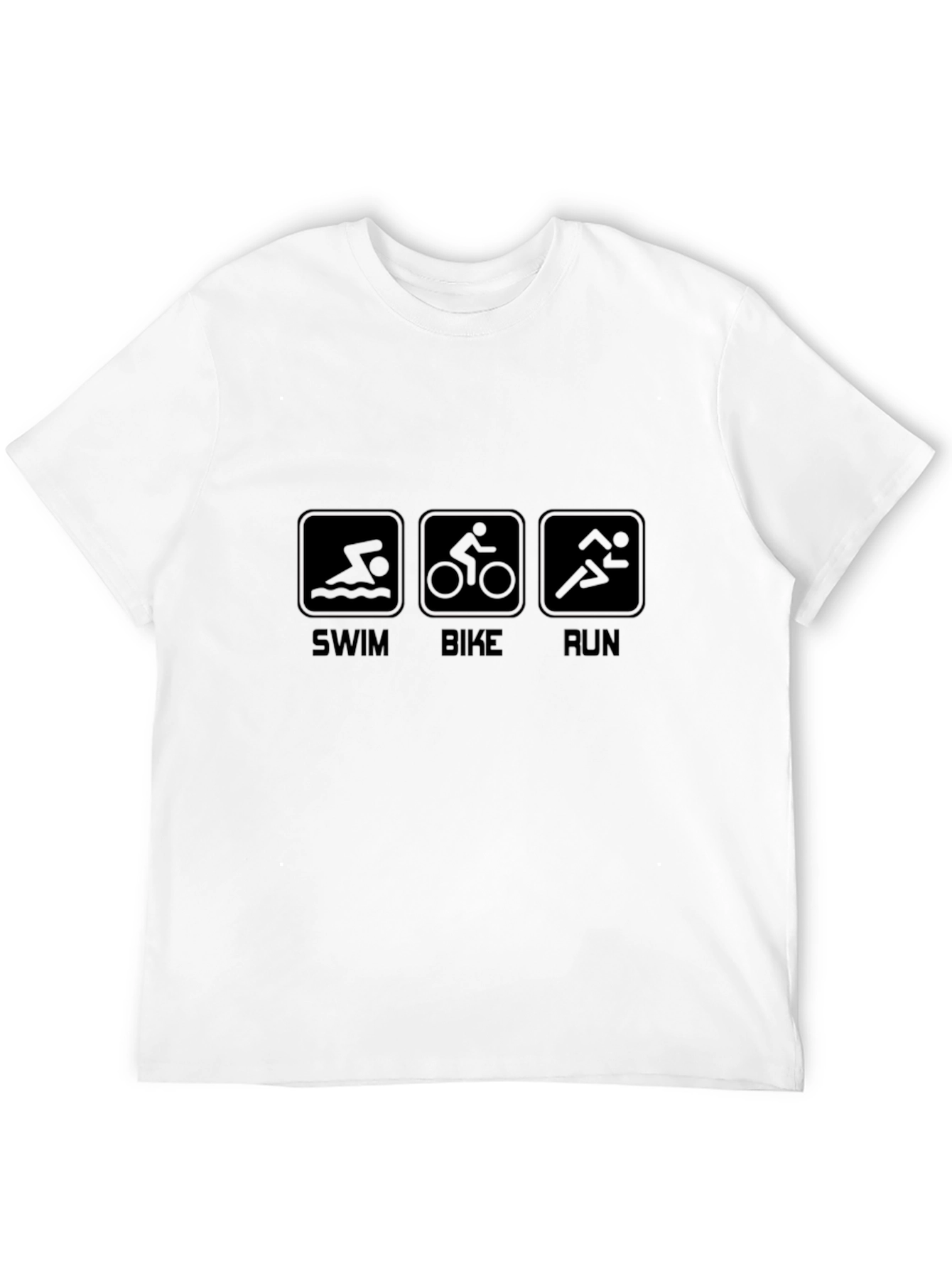 Triathlon Swim Bike Run Black T-Shirt