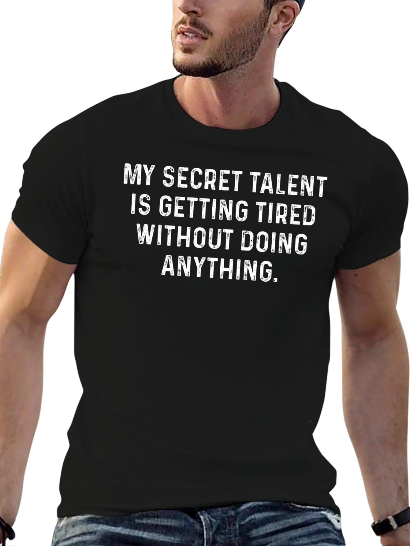 Secret Talent Tired Graphic Tee - Black