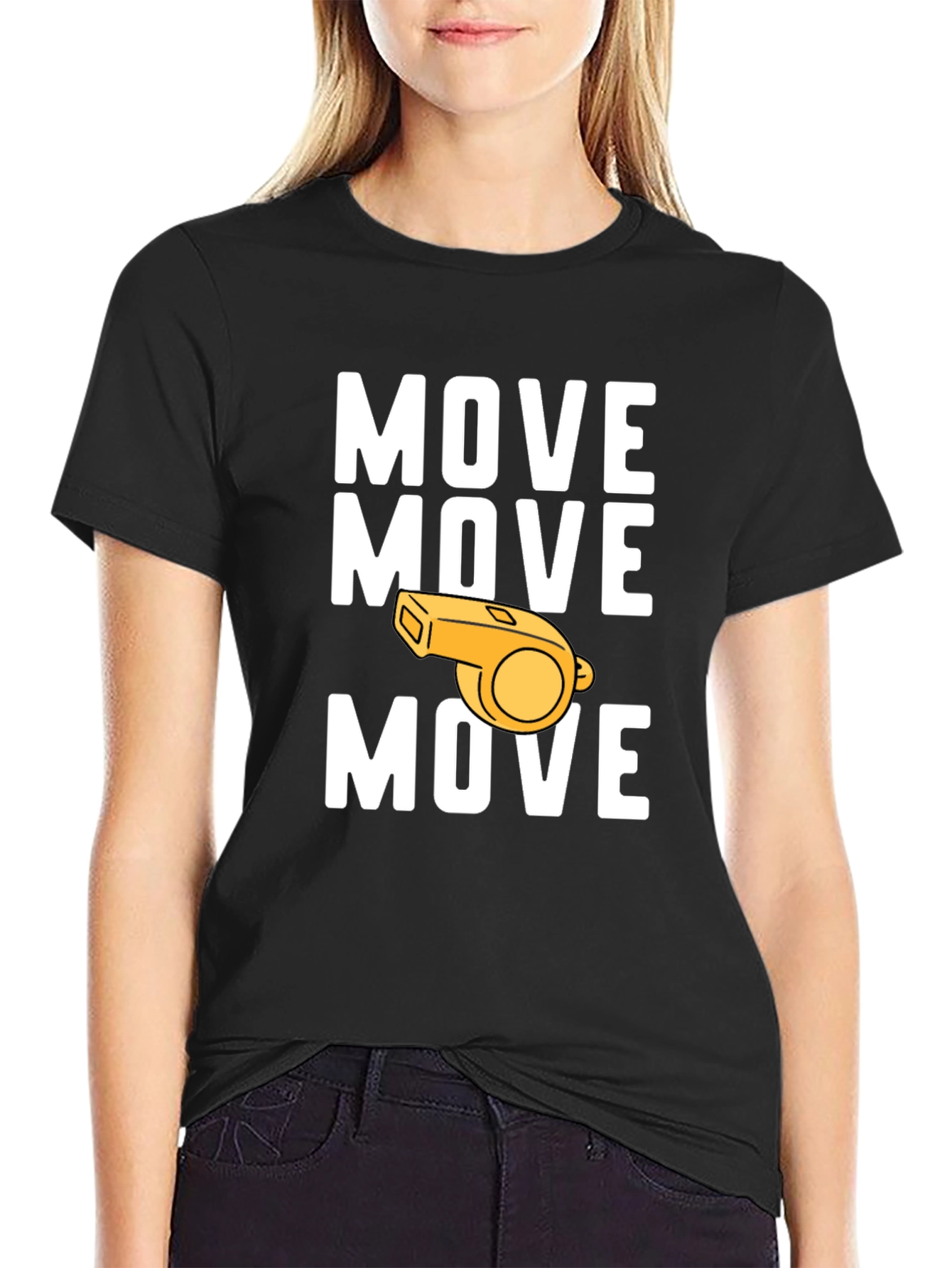 Move Whistle Graphic Tee - Funny Sports T-Shirt