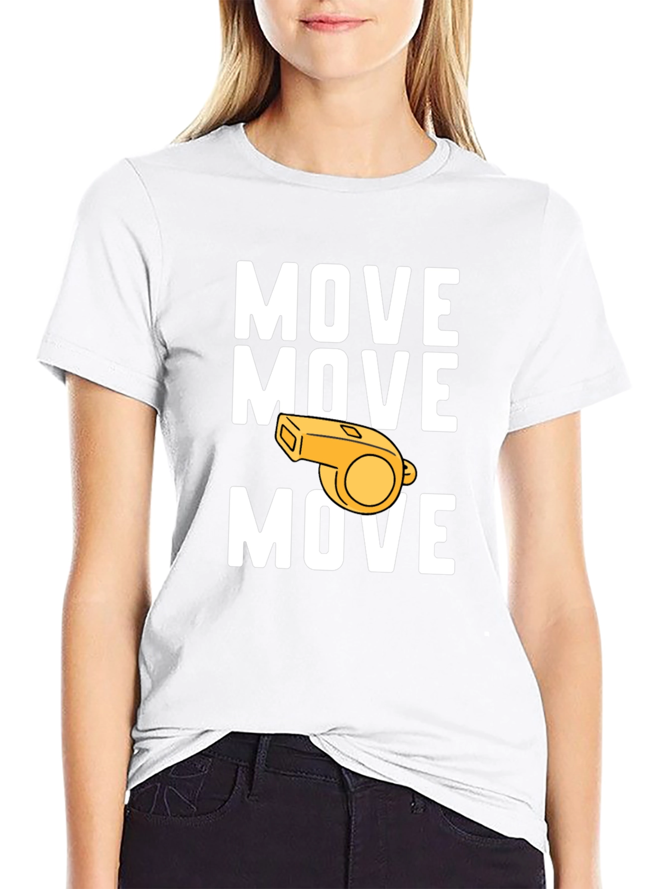 Move Whistle Graphic Tee - Funny Sports T-Shirt