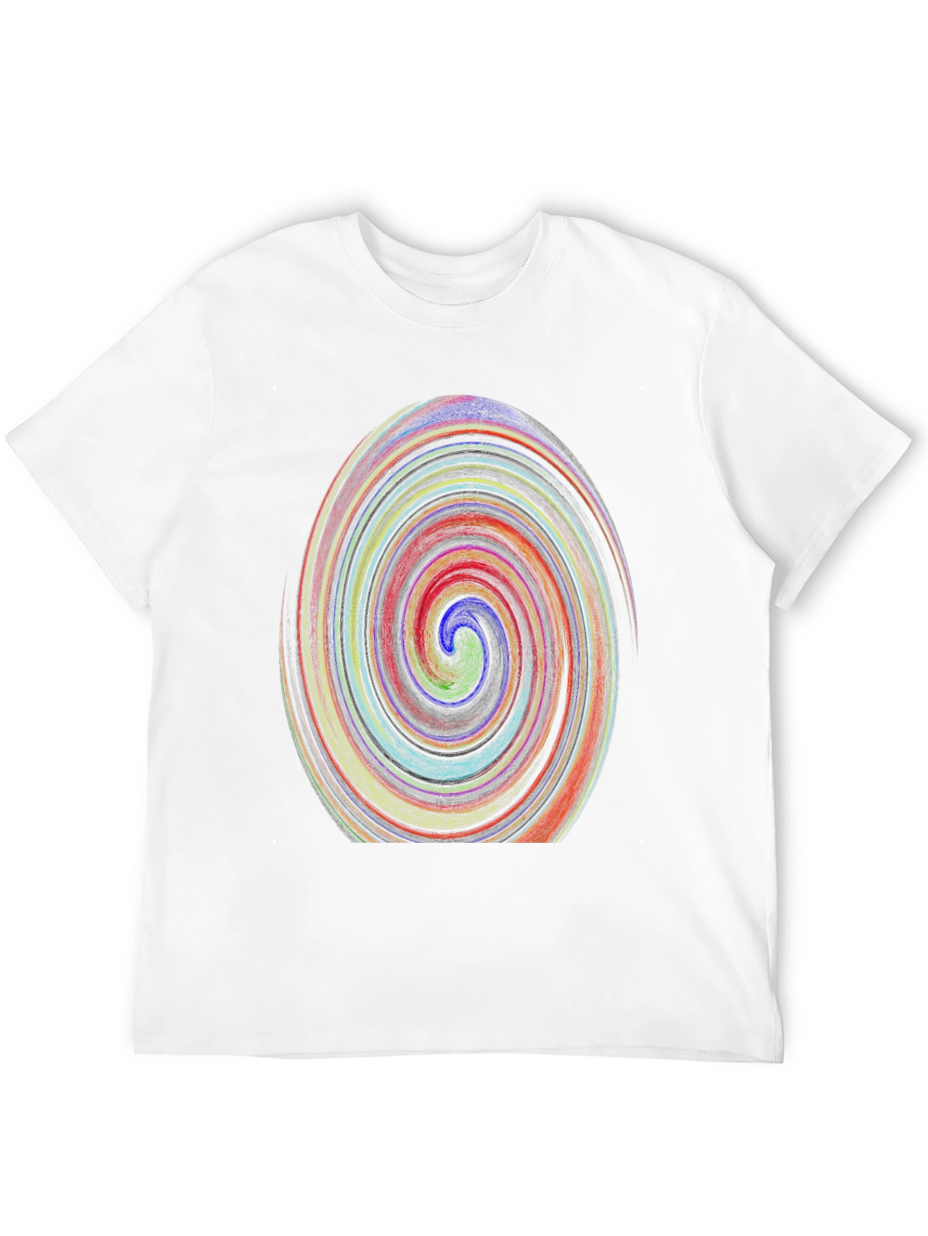 Vibrant Swirl Graphic Black T-Shirt