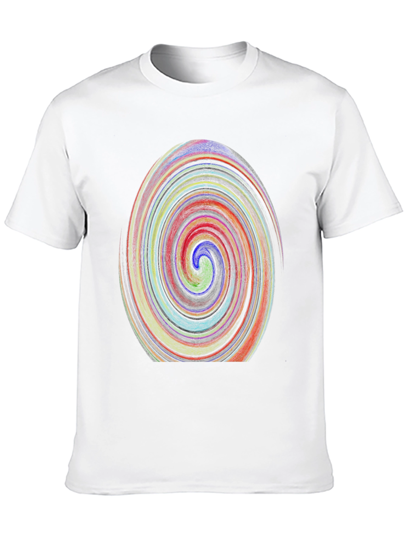 Vibrant Swirl Graphic Black T-Shirt