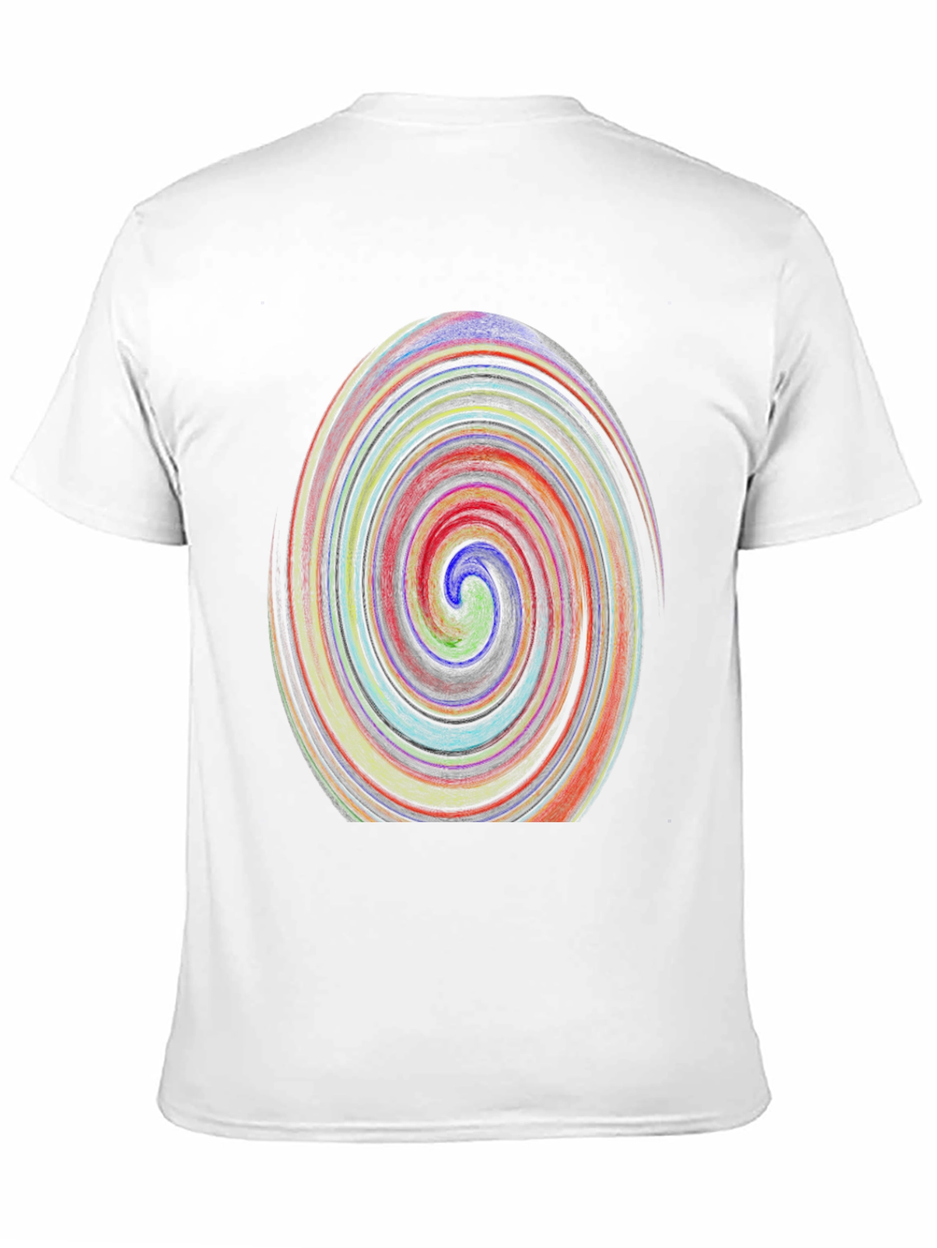 Vibrant Swirl Graphic Black T-Shirt