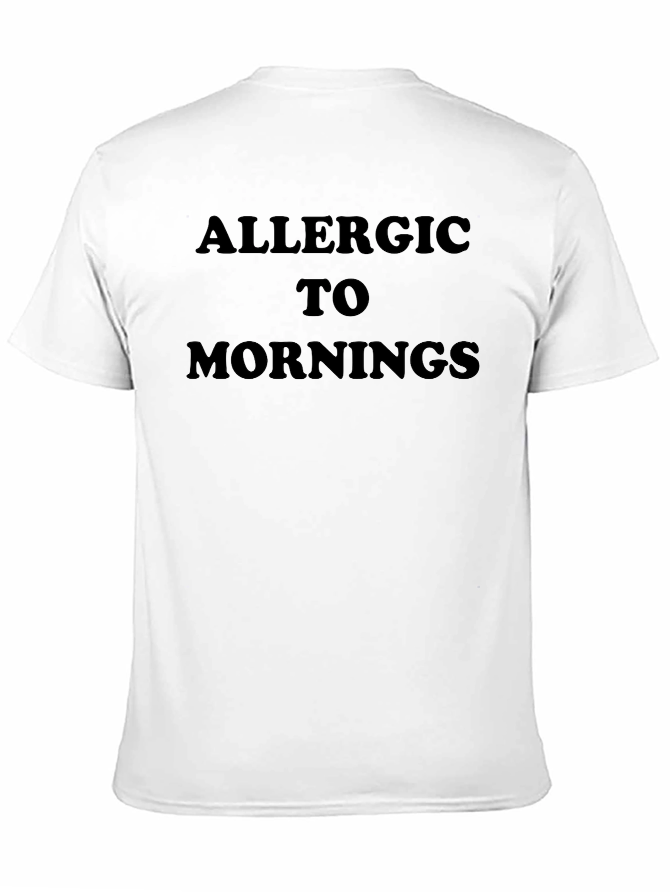 Allergic to Mornings Graphic Tee - Black