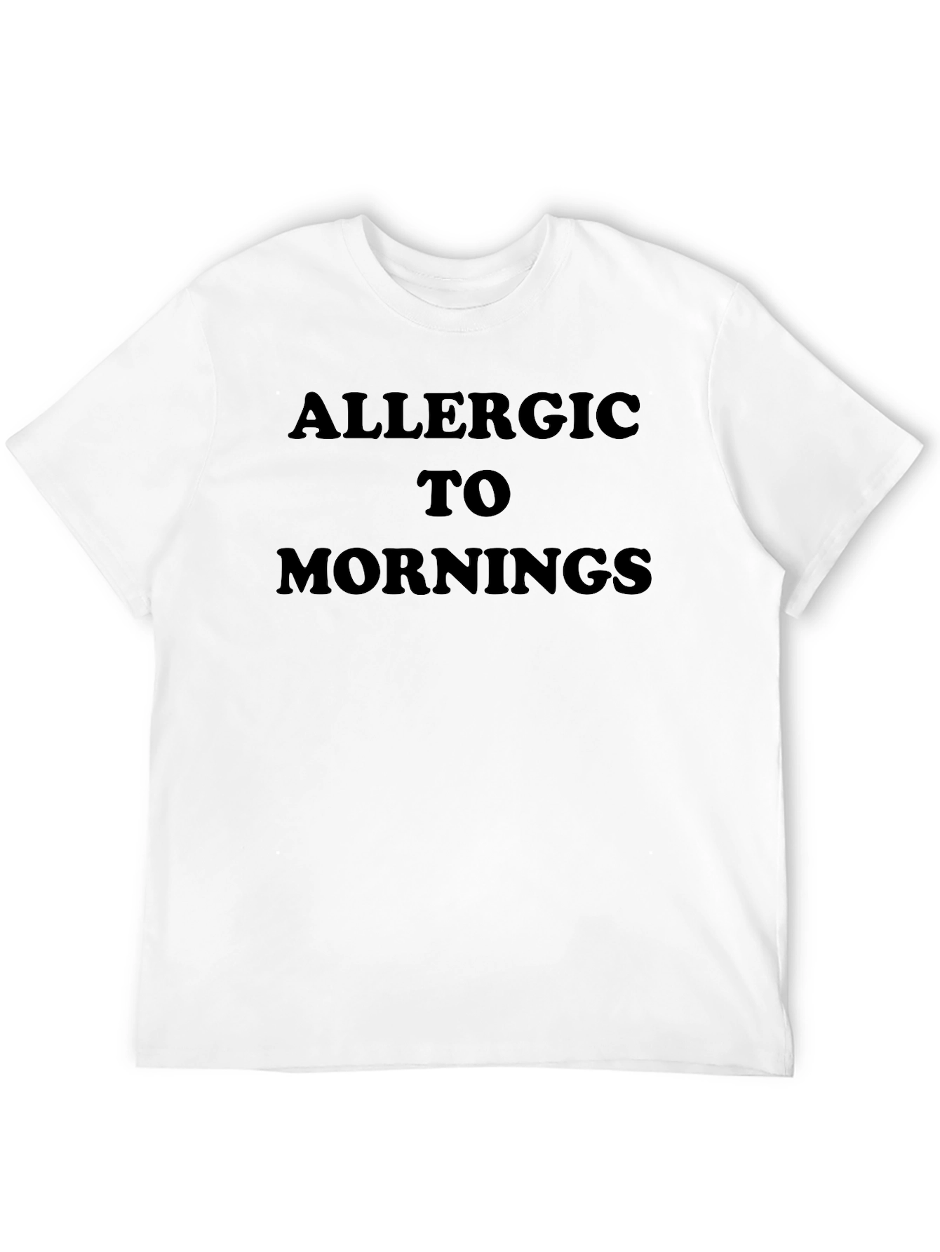 Allergic to Mornings Graphic Tee - Black