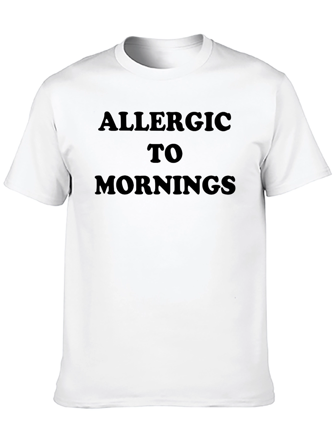 Allergic to Mornings Graphic Tee - Black
