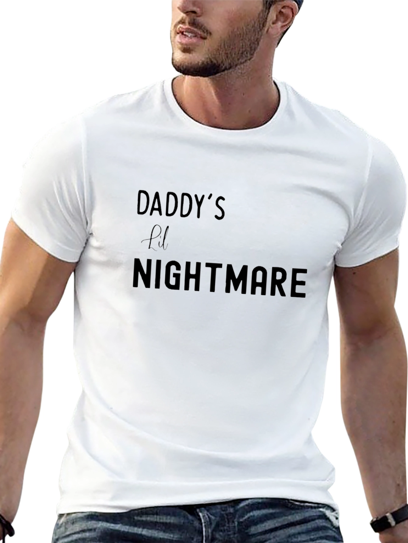 Daddys Lil Nightmare Black Graphic Tee