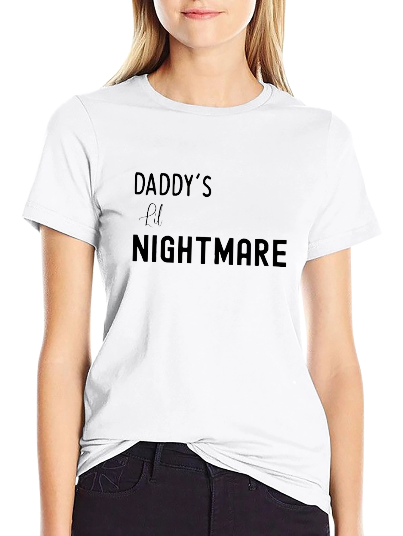 Daddys Lil Nightmare Black Graphic Tee
