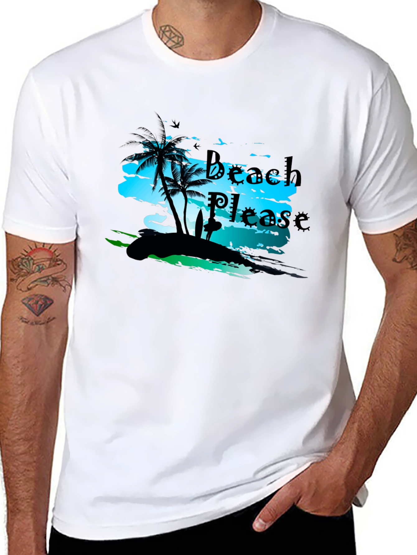 Beach Please Graphic T-Shirt