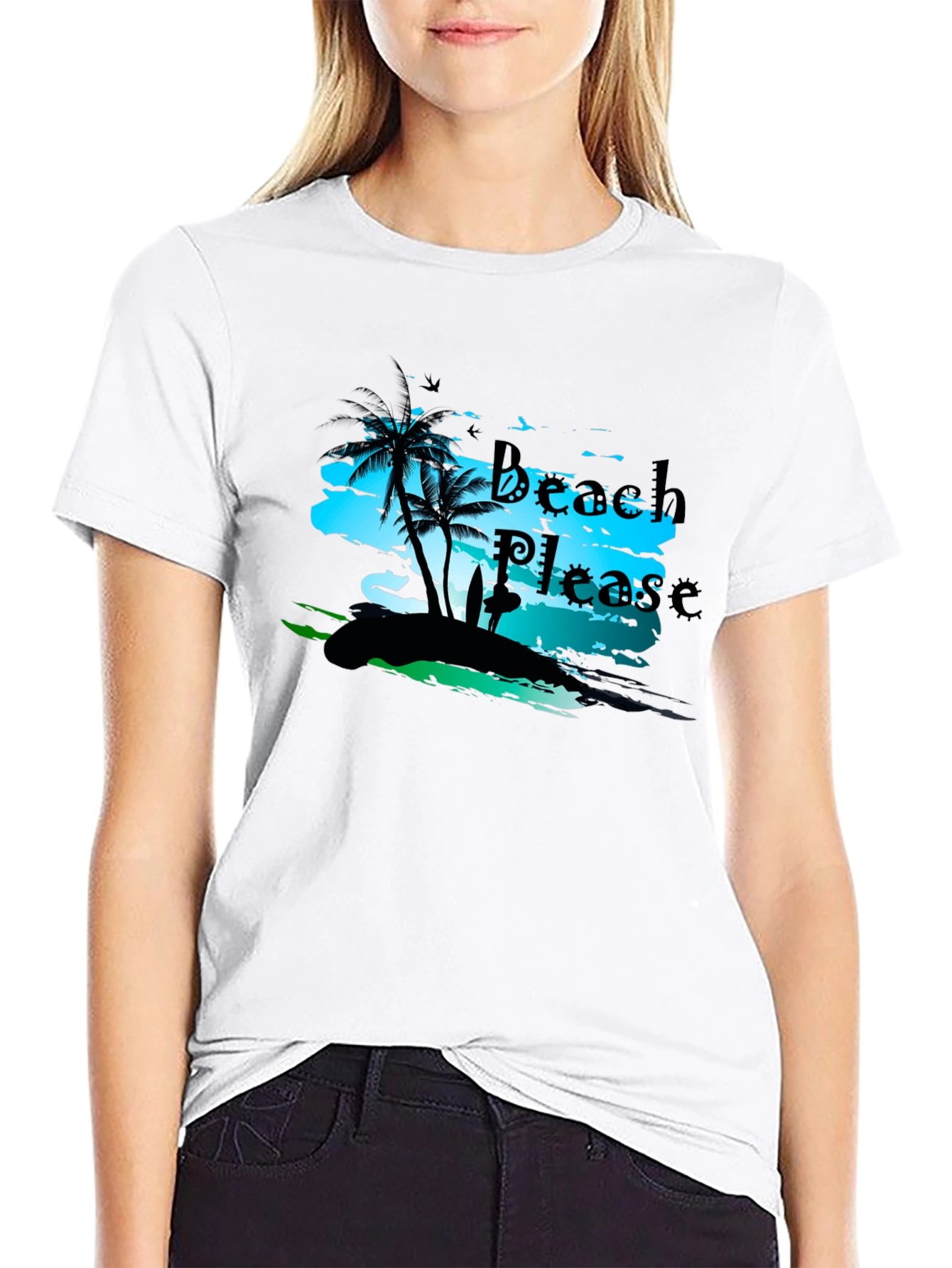 Beach Please Graphic T-Shirt