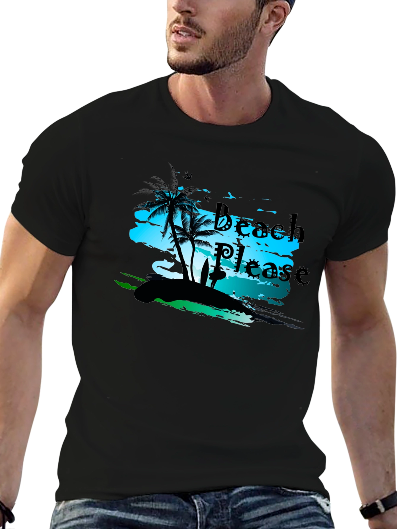 Beach Please Graphic T-Shirt