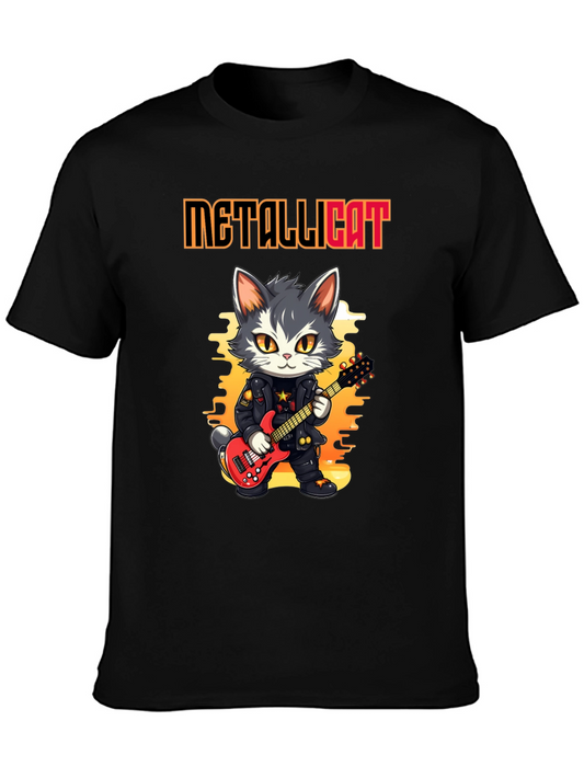 Metallicat T-Shirt: Rocker Cat Guitar Tee