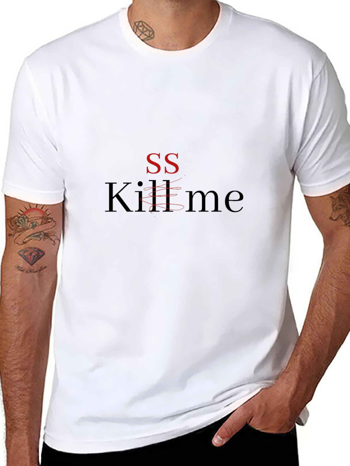 SS Kill Me Graphic Tee - Edgy Statement T-Shirt