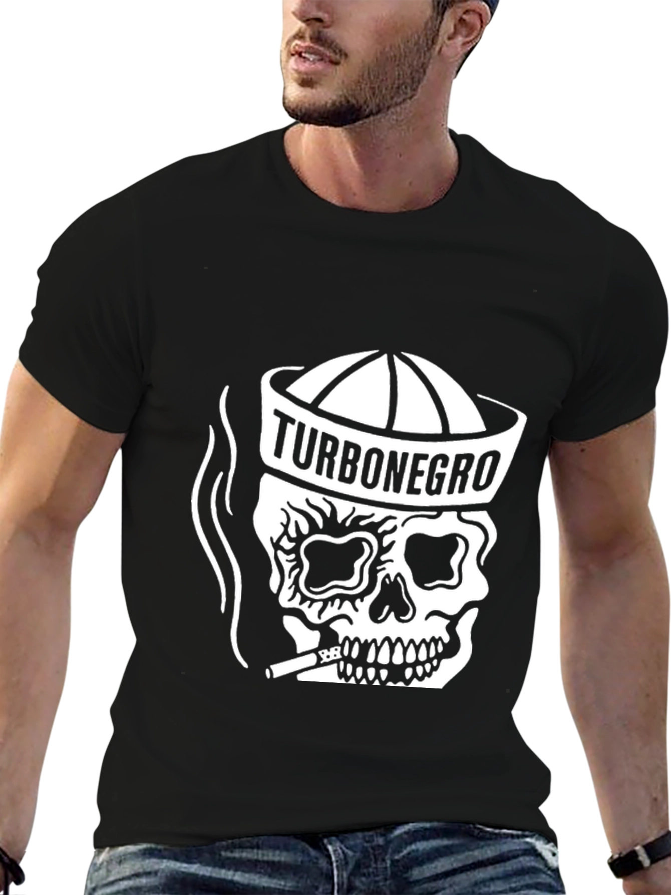 TurboNegro Skull Graphic Black T-Shirt