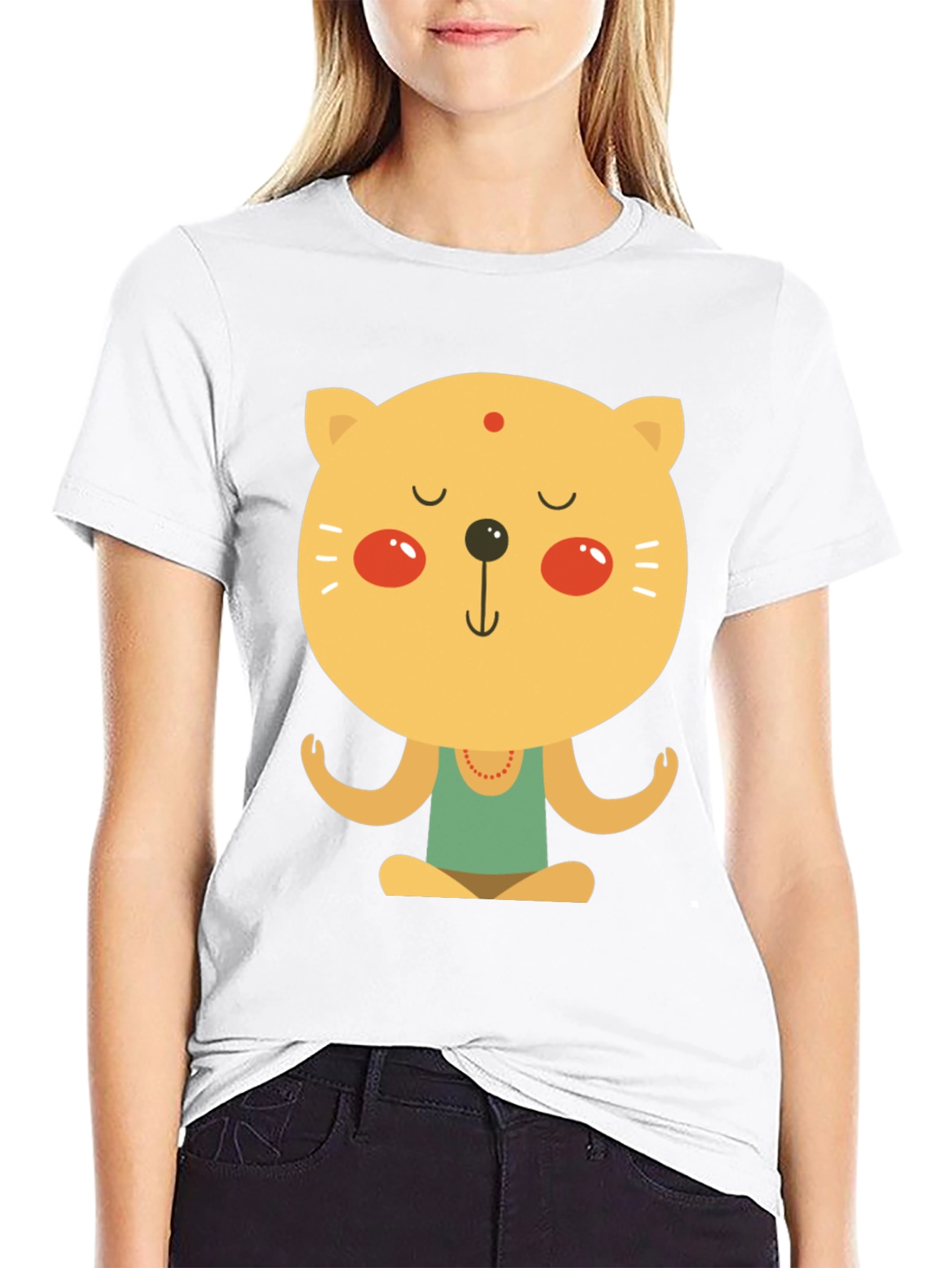 Meditating Cat T-Shirt - Zen Yoga Kitten Tee